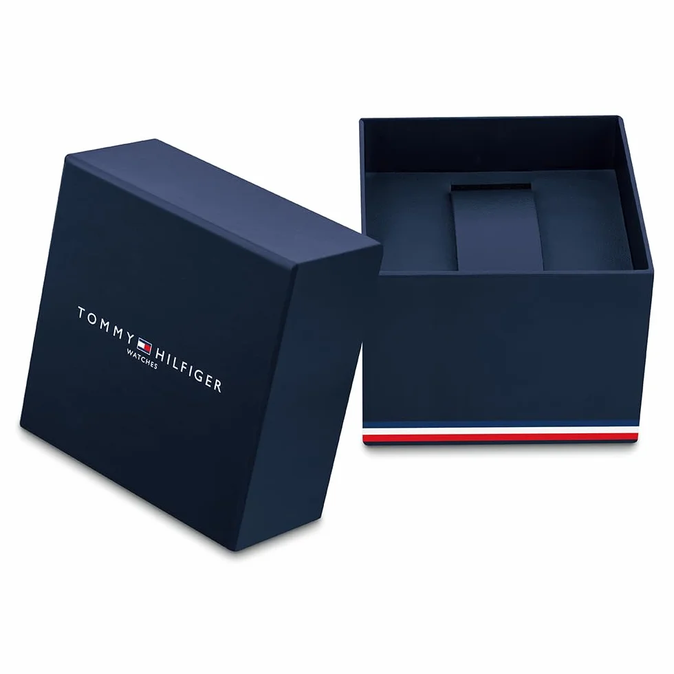 Tommy Hilfiger Multi Zifferblatt Quarz Uhr für Herren mit Silbernes Edelstahlarmband - 1791575