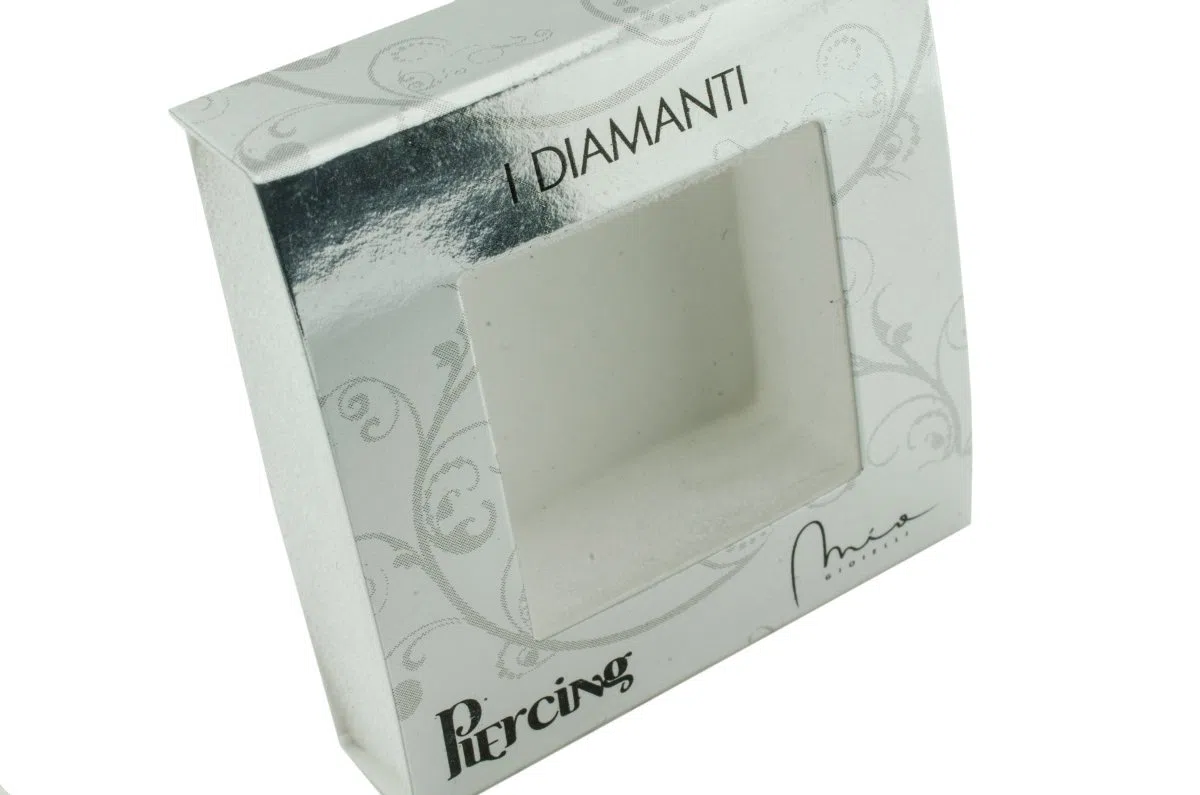 Mia Gioielli - Piercing mit Diamanten – Nasenohrring aus Weißgold oder Gelbgold 18 Karat (750) mit Diamant 0,02 Karat – Krallen-Stil – Damen hypoallergen