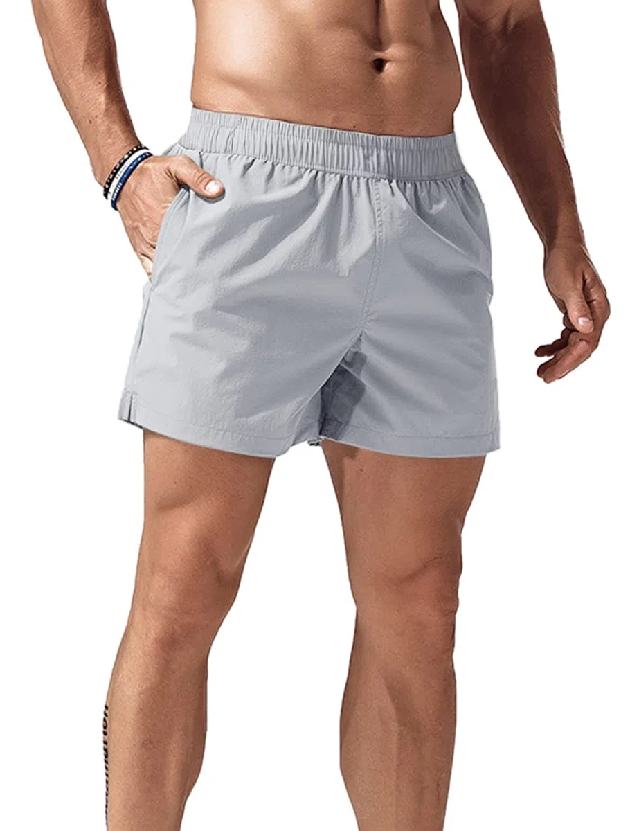 Muscle Alive Herren Laufen Kurze Hose 5" Leicht Fitness Bodybuilding Schnelltrocknend mit Atmungsaktiv Mesh-Rückseite