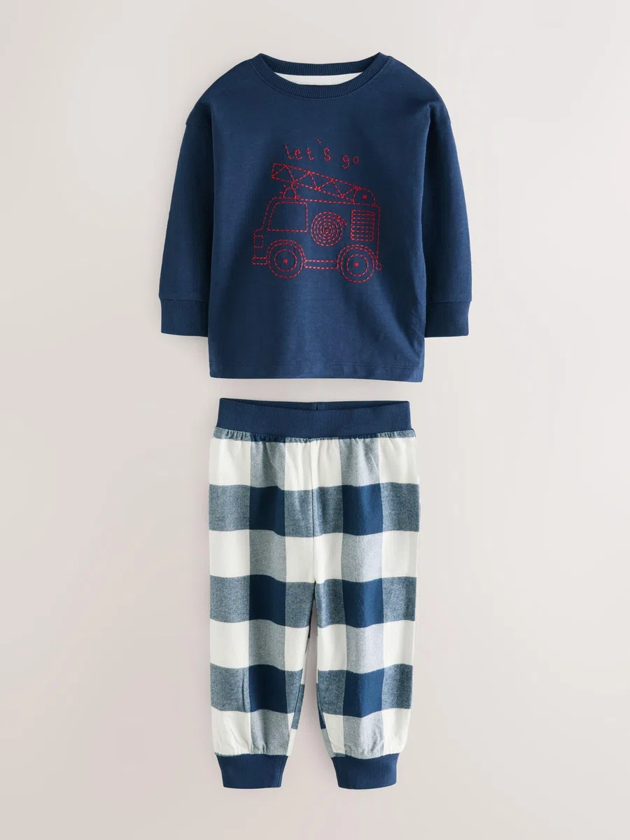 NEXT Jungen Schlafanzughose mit Karomuster im 3er-Pack 74-152