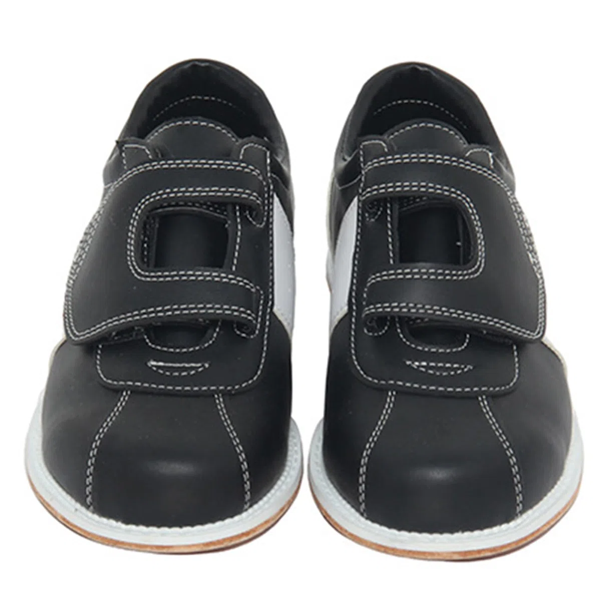 NGARY Bowlingschuhe für Herren aus Leder, bequem, rutschfest, mit Gummisohle