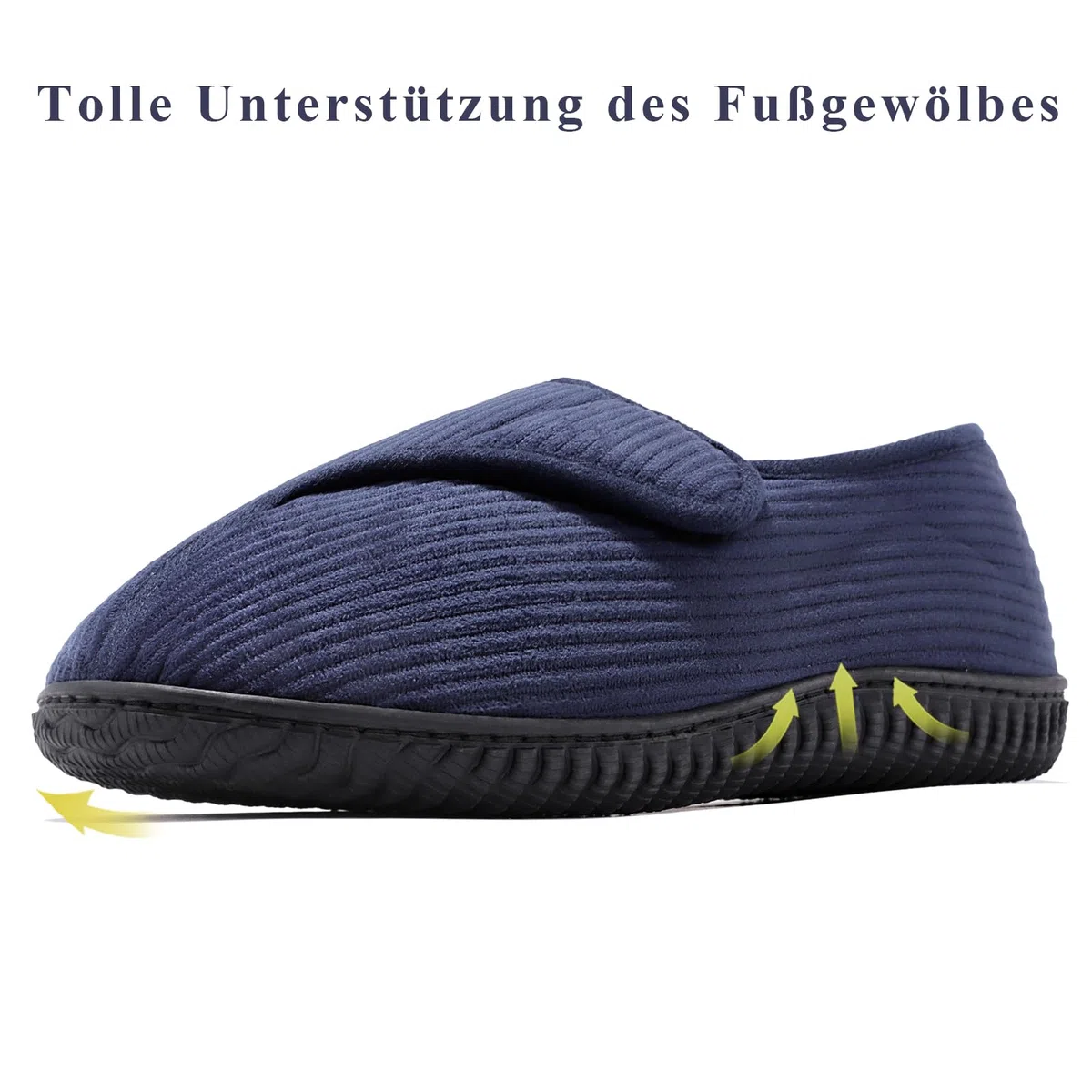 Git-up Herren Diabetiker Hausschuhe Schuhe Arthritis Ödem Verstellbare Verschluss Memory Foam Hausschuhe