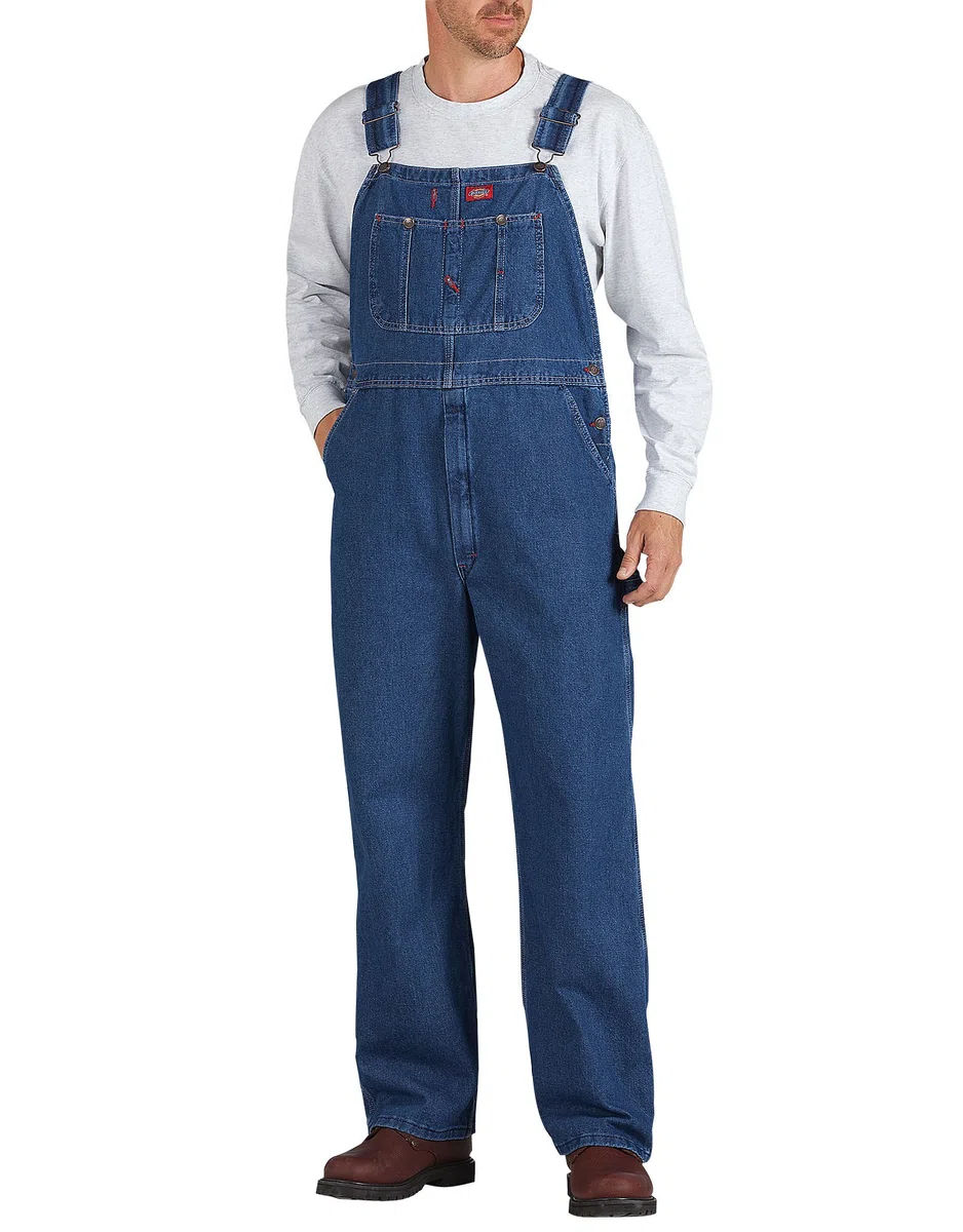 Dickies Herren Denim-Latzhosen-Overall Indigo