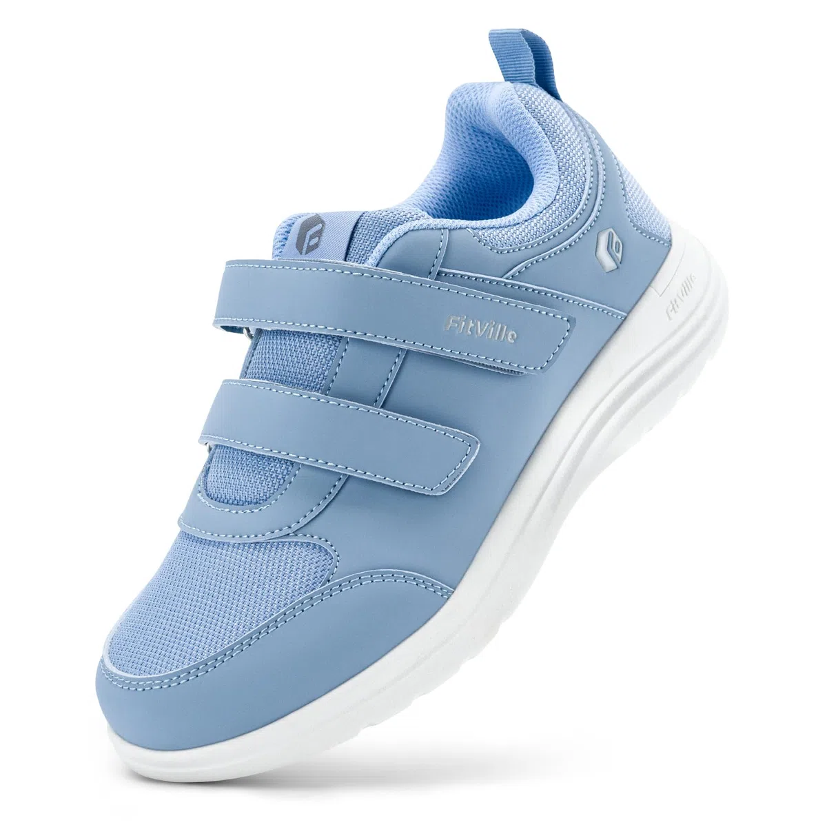 FitVille Schuhe Damen Extra Weit Senioren Walkingschuhe mit Klettverschluss EasyTop StrapEase V6