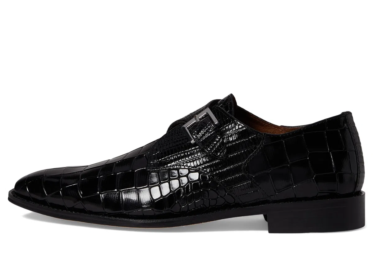 STACY ADAMS Herren Rapino Monk Strap mit einfarbiger Zehenpartie Mönch-Schnallenschuh