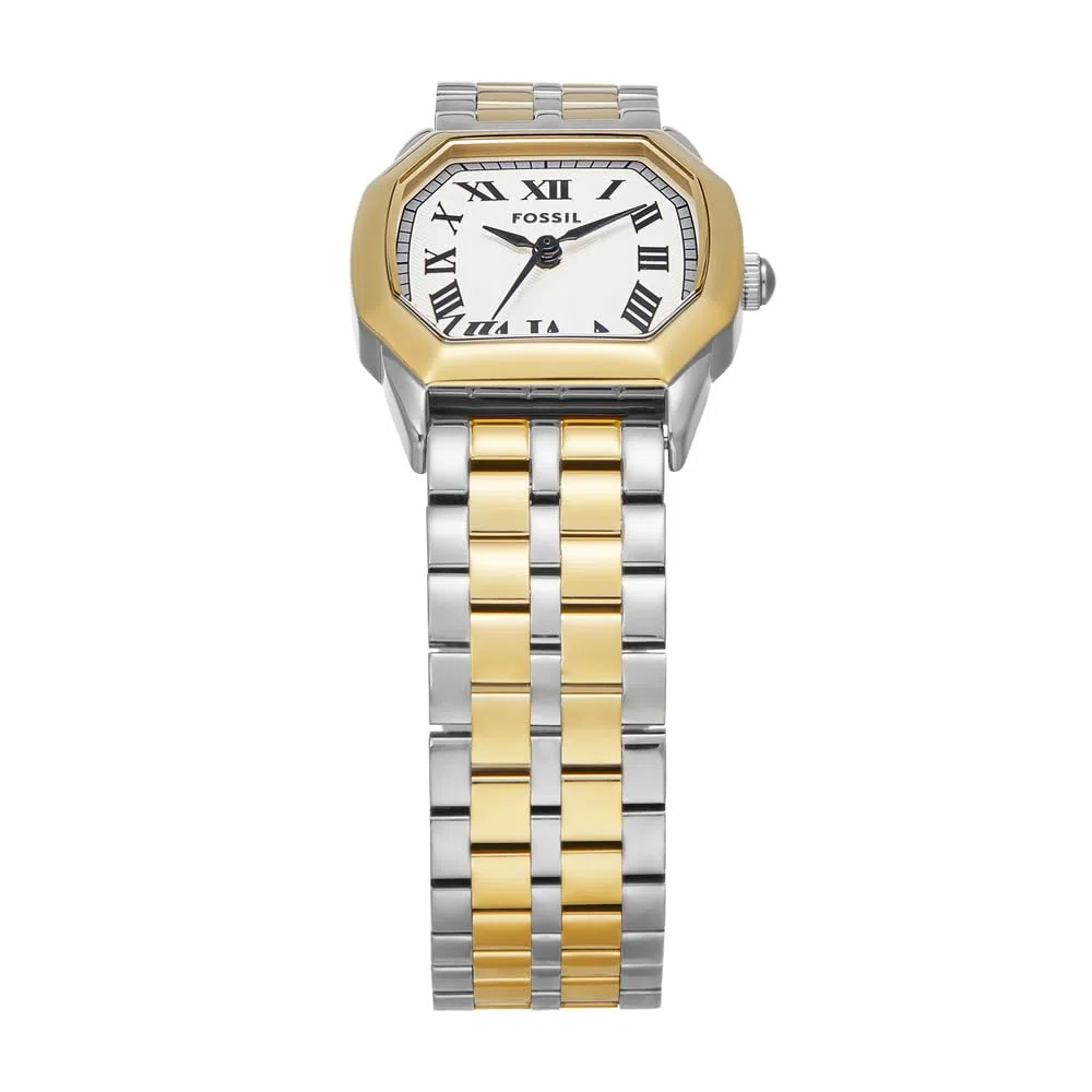 FOSSIL Harlow Uhr für Damen, Quarz-Dreizeigerwerk mit Edelstahl- oder Lederarmband