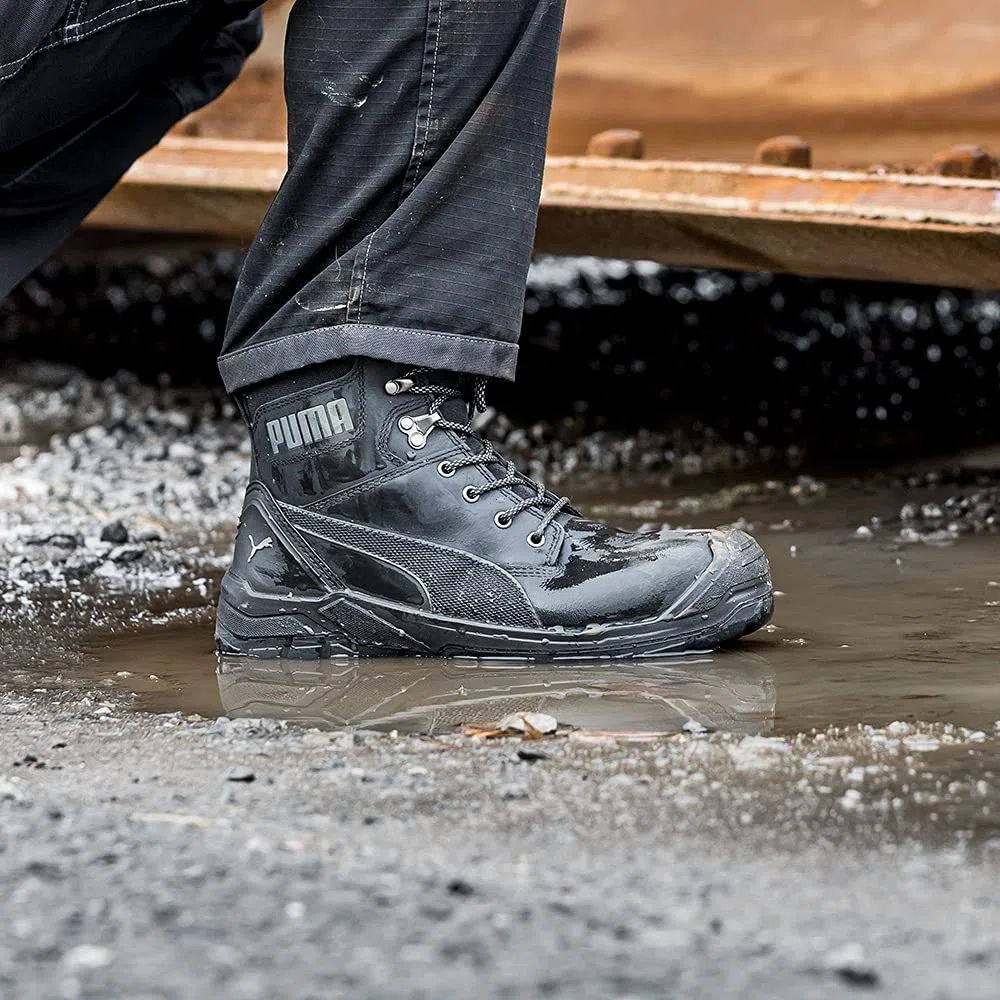 PUMA SAFETY Conquest BLACK HIGH Arbeitsstiefel Sicherheitsstiefel S3 HRO SRC Fiberglaskappe Durchtrittschutz rutschfest hitzebeständig Herren