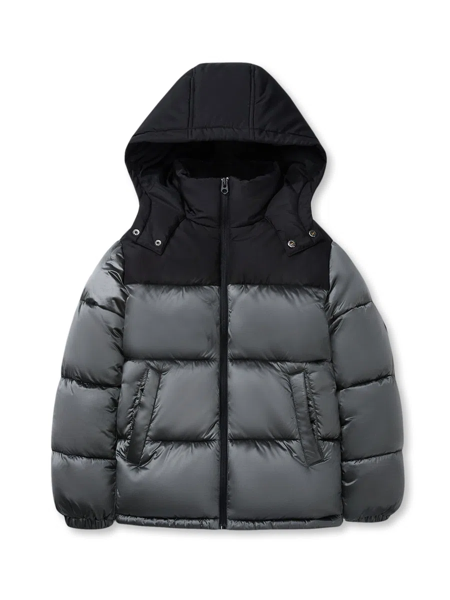SOLOCOTE Jungen Wintermantel Schwer Wasserabweisend Kapuzen Steppjacke Dick Glänzende Oberbekleidung Kinder Winterjacke