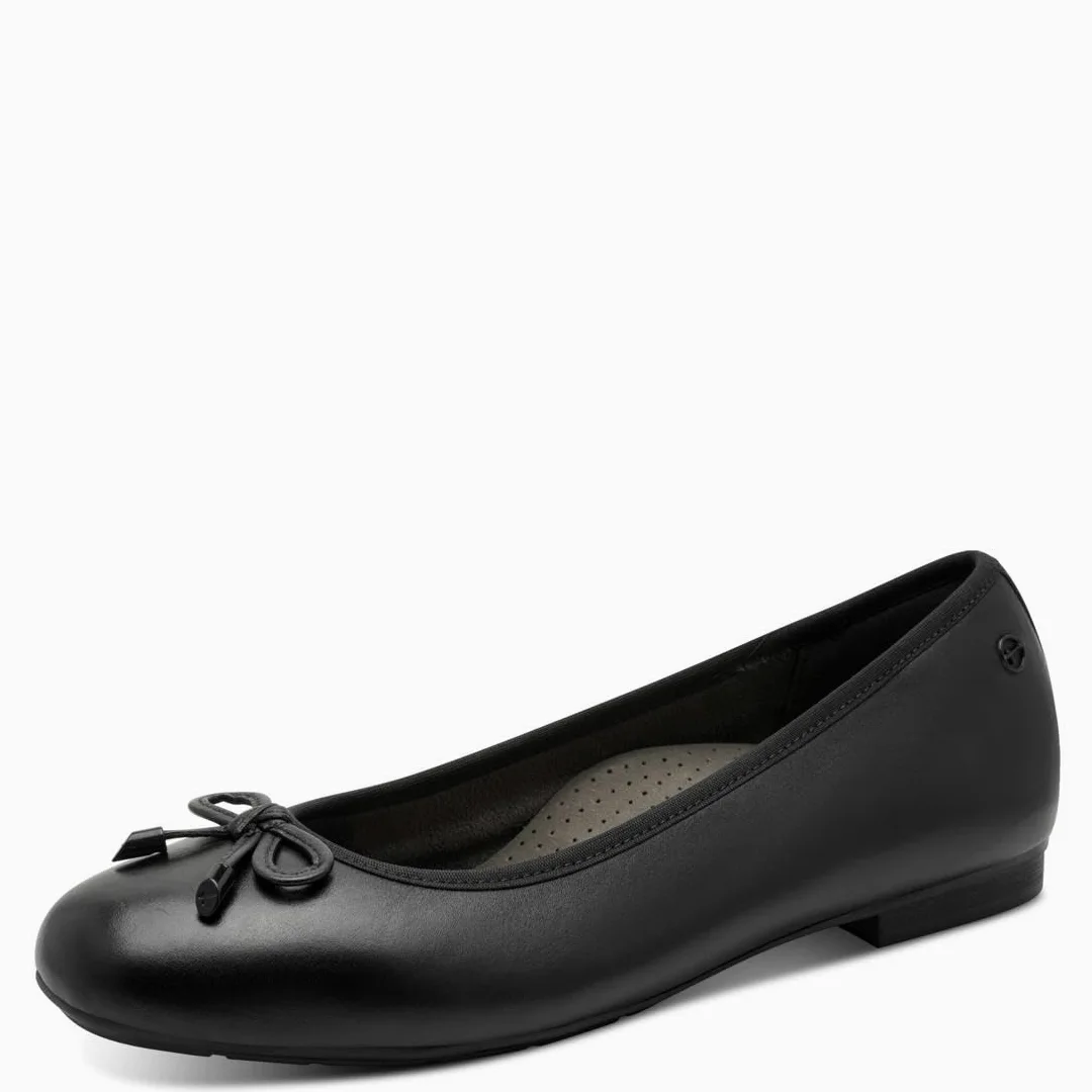 Tamaris Comfort Damen Ballerinas aus Leder mit Schleife