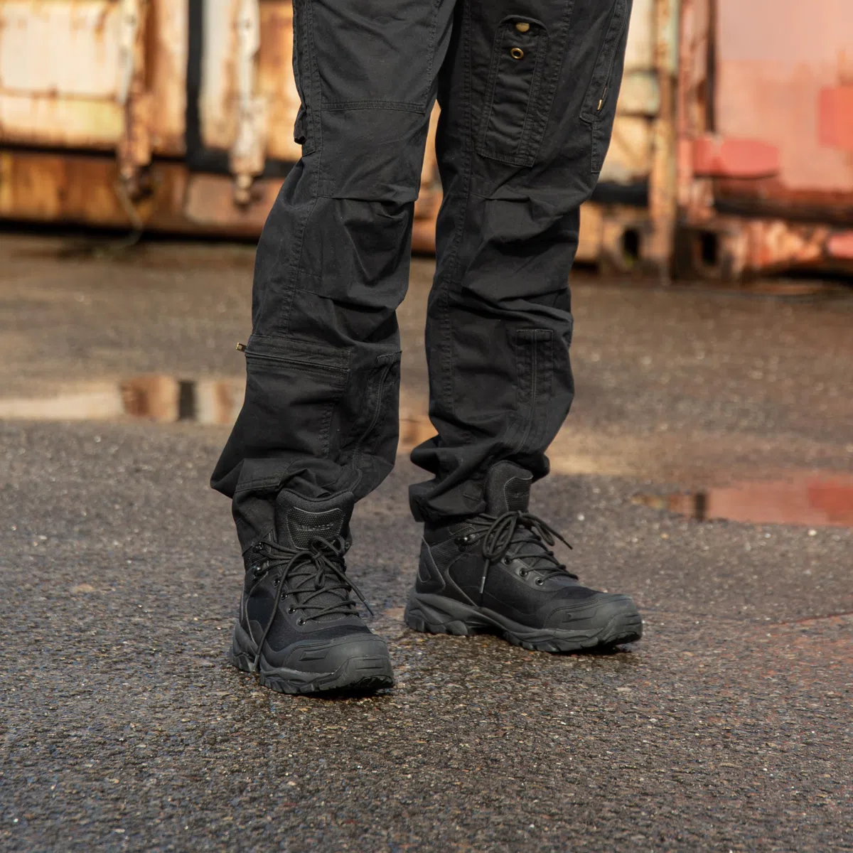 Mil-Tec Tactical Boot Lightweight Einsatzschuh mit Speed-Lace-System verstärktem Zehenbereich Ripstop-Schuh rutschfester Sohle Outdoor Arbeit