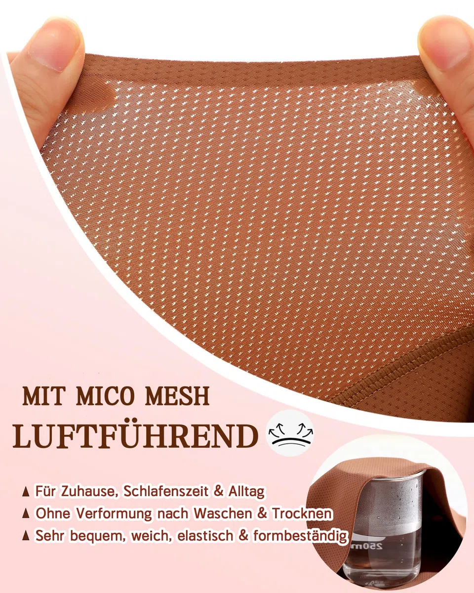 READY TO LOVE Unterhosen Damen Große Größen Seamless Slips Damen Hohe Taille Nahtlose Taillenslip High Waist Unterwäsche Frauen No Show Slip Pantys Atmungsaktiv Nahtlos Slips Mehrpack 4er Pack S-3XL