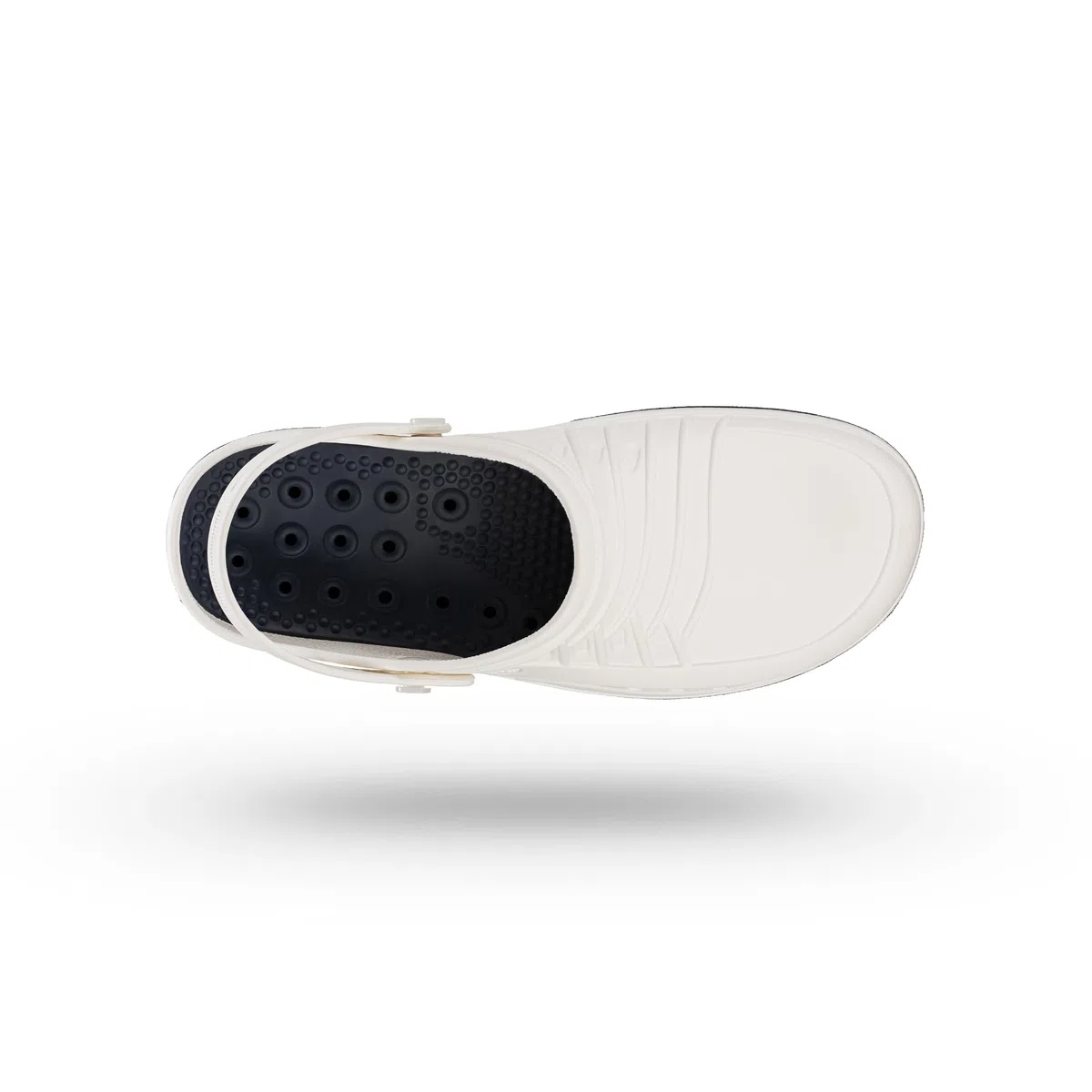 WOCK Clog, Damen Sanitär Clogs Orange/Weiß, Unisex - Mann Frau Clog mit Fersenriemen, Sterilisierbarund mit Zitronenaroma - Größenbereich 35-48
