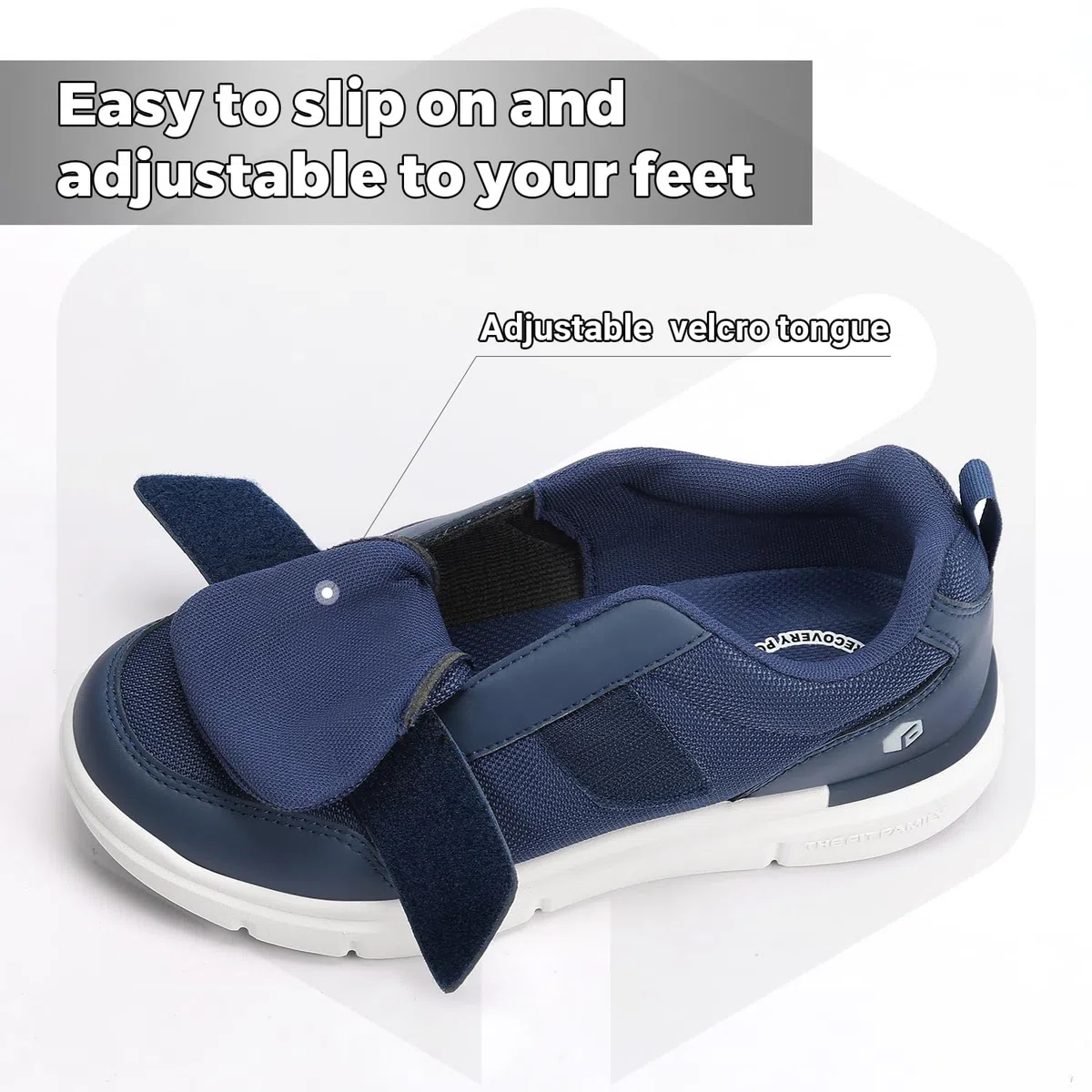 FitVille StrapEase V4 Schuhe Herren Extra Weit mit Klettverschluss überbreite weiche EasyTop Wings