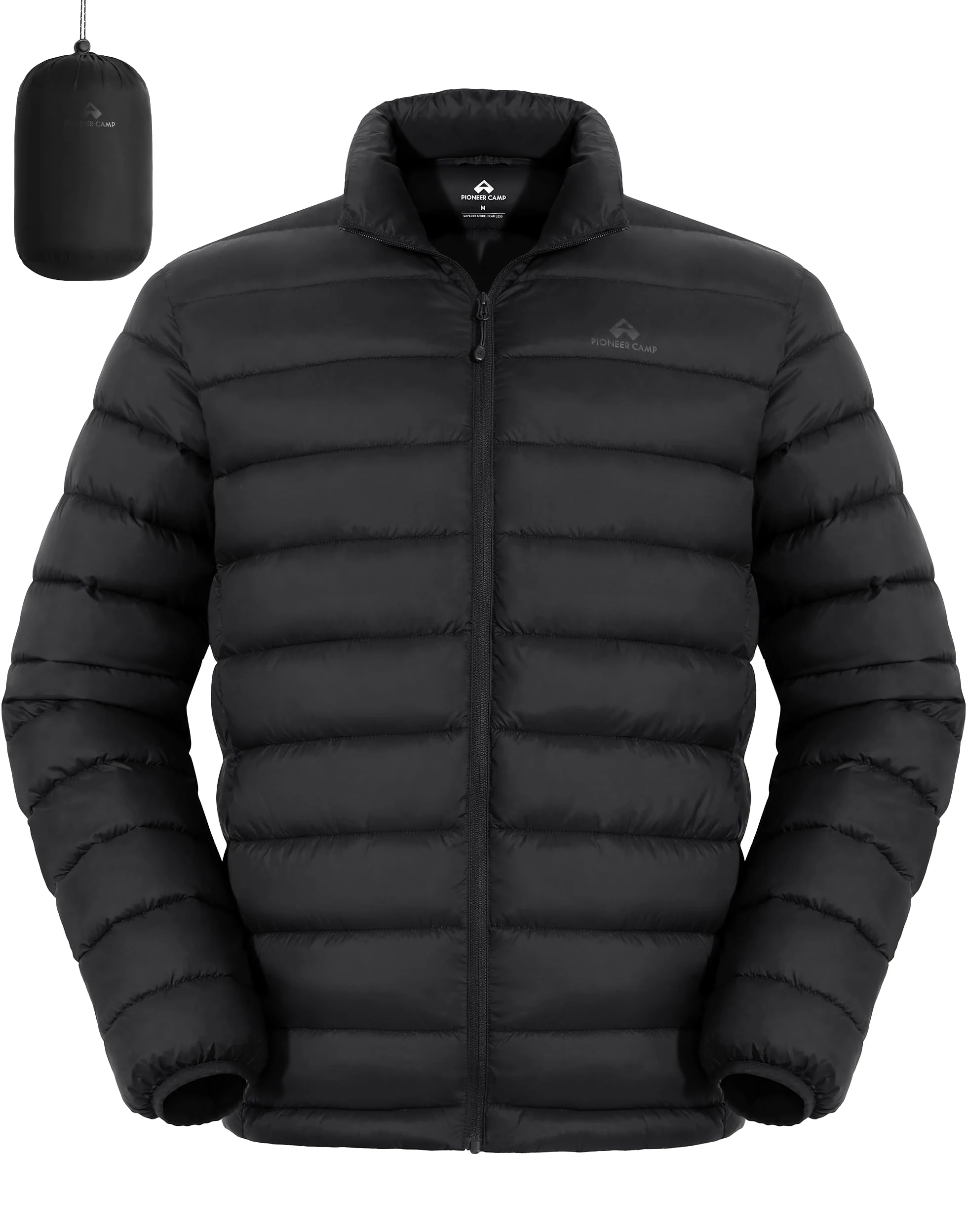 Pioneer Camp Winterjacke Herren Verpackbar Outdoor Wasserdicht Puffer Jacke Mit 4 Taschen für Freizeit, Wandern & Reisen