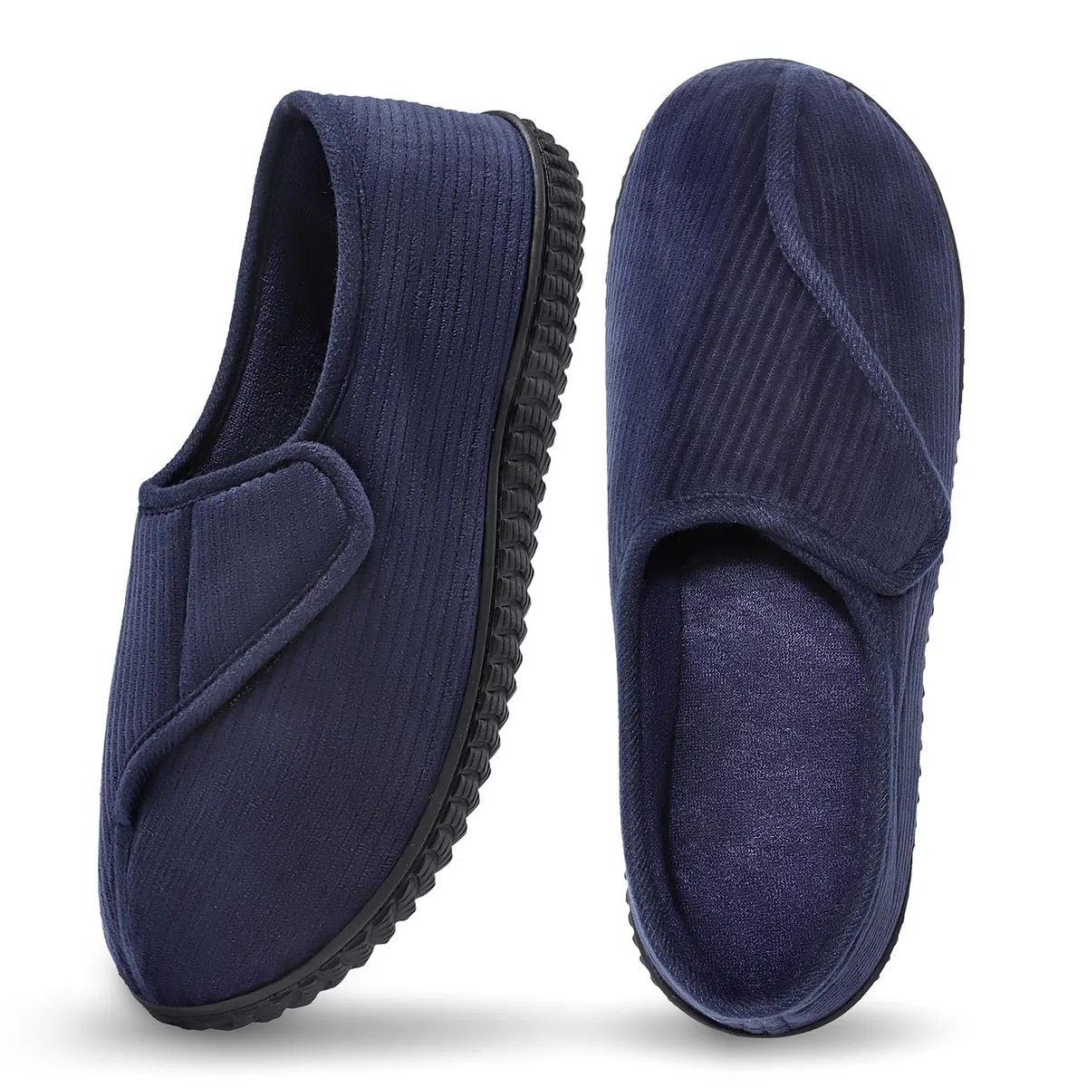 Git-up Herren Diabetiker Hausschuhe Schuhe Arthritis Ödem Verstellbare Verschluss Memory Foam Hausschuhe