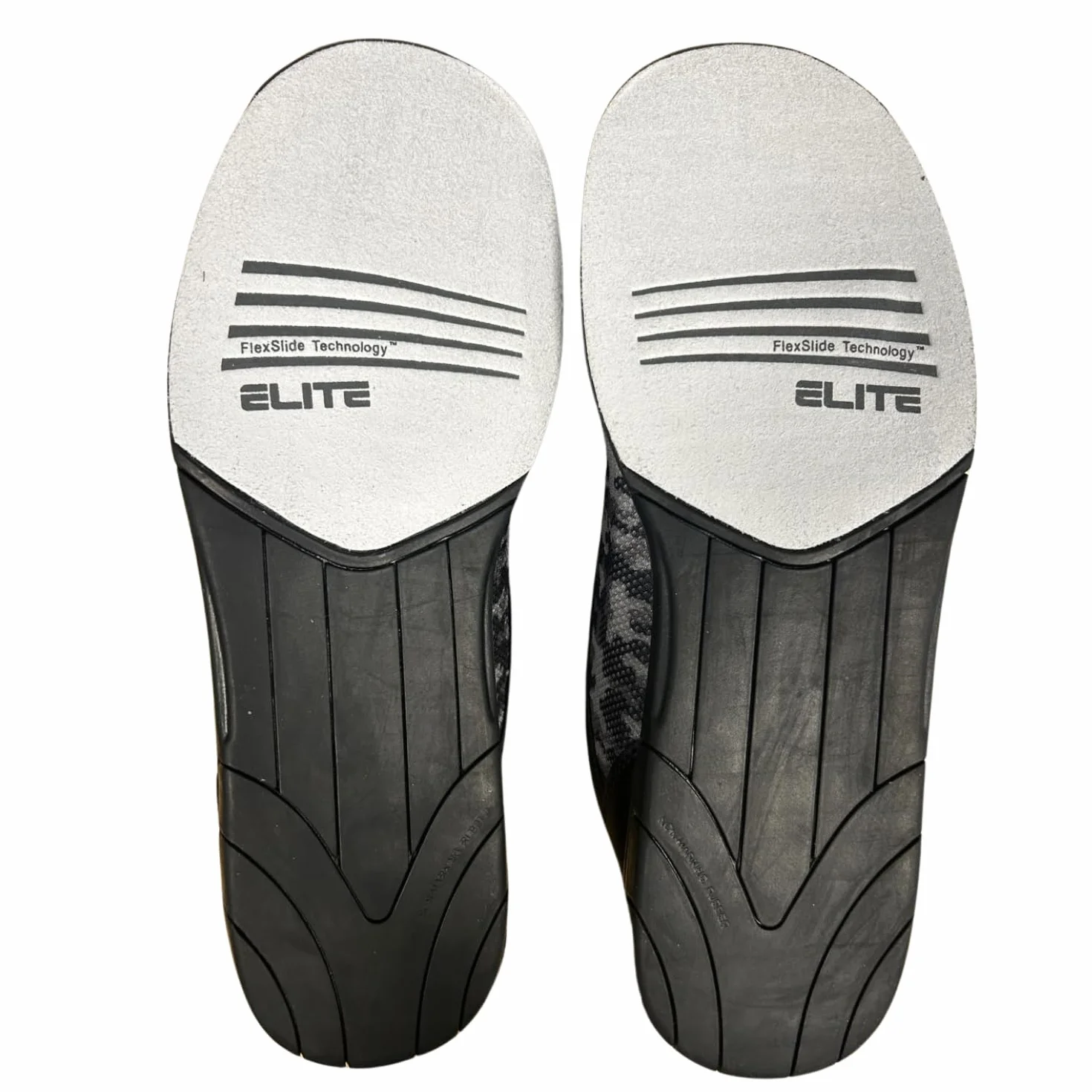 ELITE Pinnacle Bowlingschuhe für Herren – leicht, universelle Gleitsohlen, bequem und leistungssteigernd, Grau, Camo, 48 EU