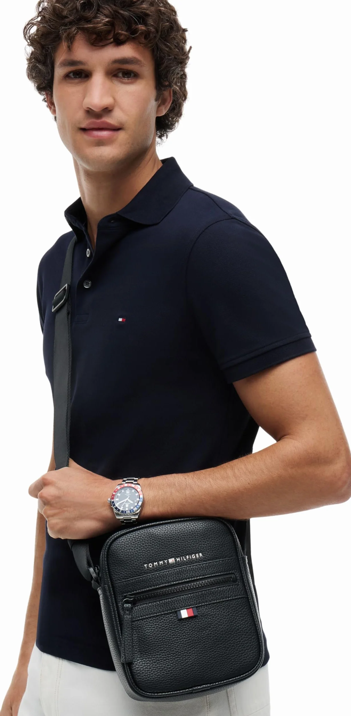 Tommy Hilfiger Herren Umhängetasche Essential PU Mini Reporter Klein