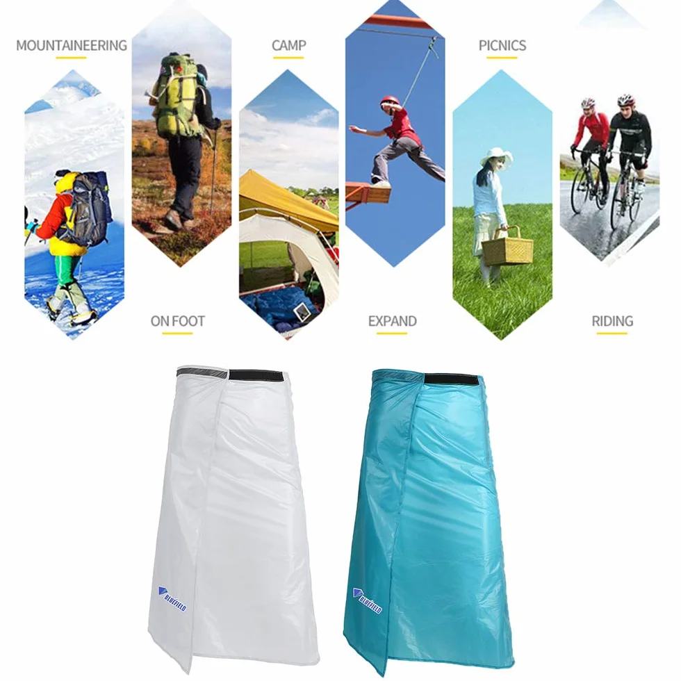 Regenrock,Ultraleichter dünner Regenrock wasserdichte Kilt Regenhose Packable Windschutz Kilt Rock