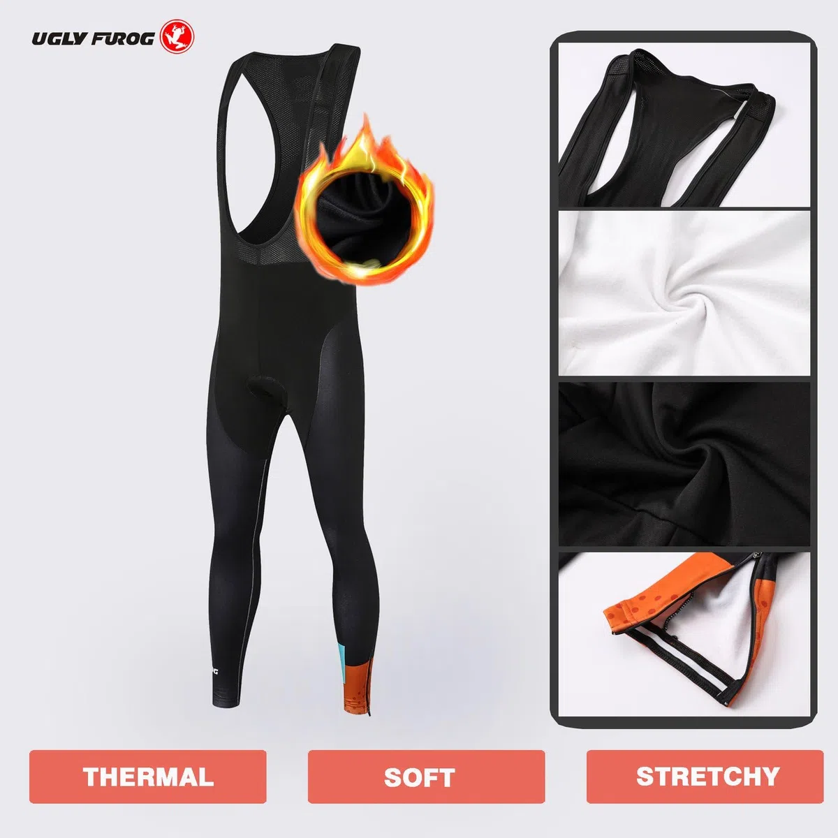 UGLY FROG Neueste Radtrikot, Mode Damen Radsport, Langarm Thermal Vlies, Winter, Schlank, Winddicht Schnell Trocknend Gemütlich FLVX08F