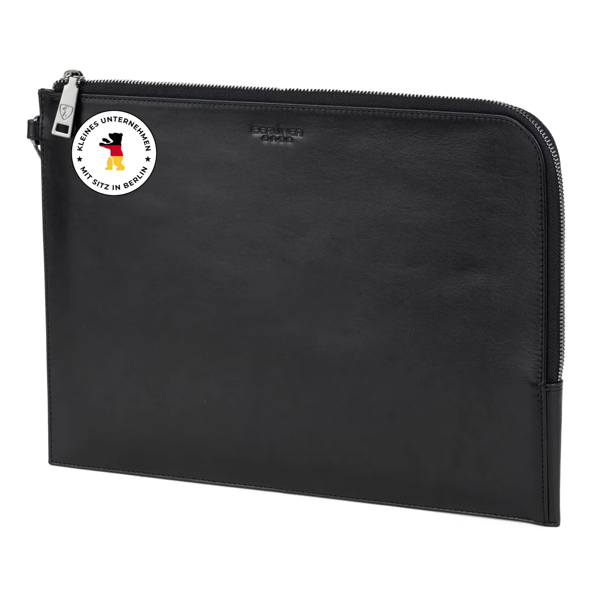 Berliner Bags Premium Dokumentenmappe Alex XL, Dokumententasche, Reisepass Organizer und Banktasche aus Leder, für Damen und Herren - Schwarz