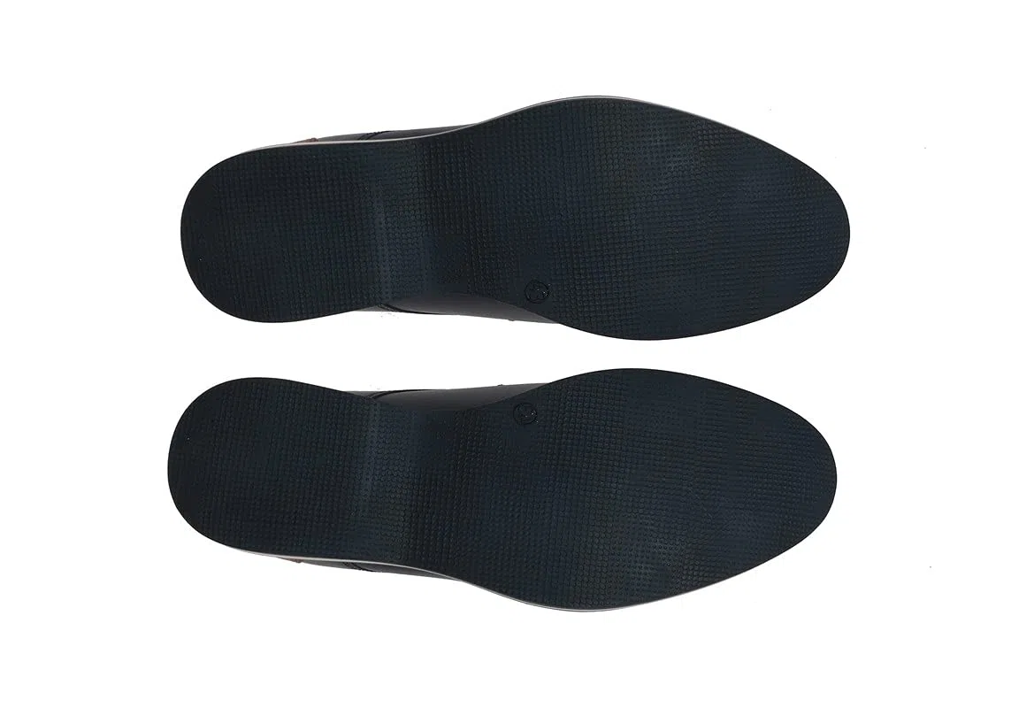 Bioflex Moderne Leder Herren Business-Sneaker schwarz/blau/Cognac | Männer Ledersneaker aus hochwertigem Echtleder im Running Shoe-Look | optimale Dämpfung, besonders leicht |Größen 40-46