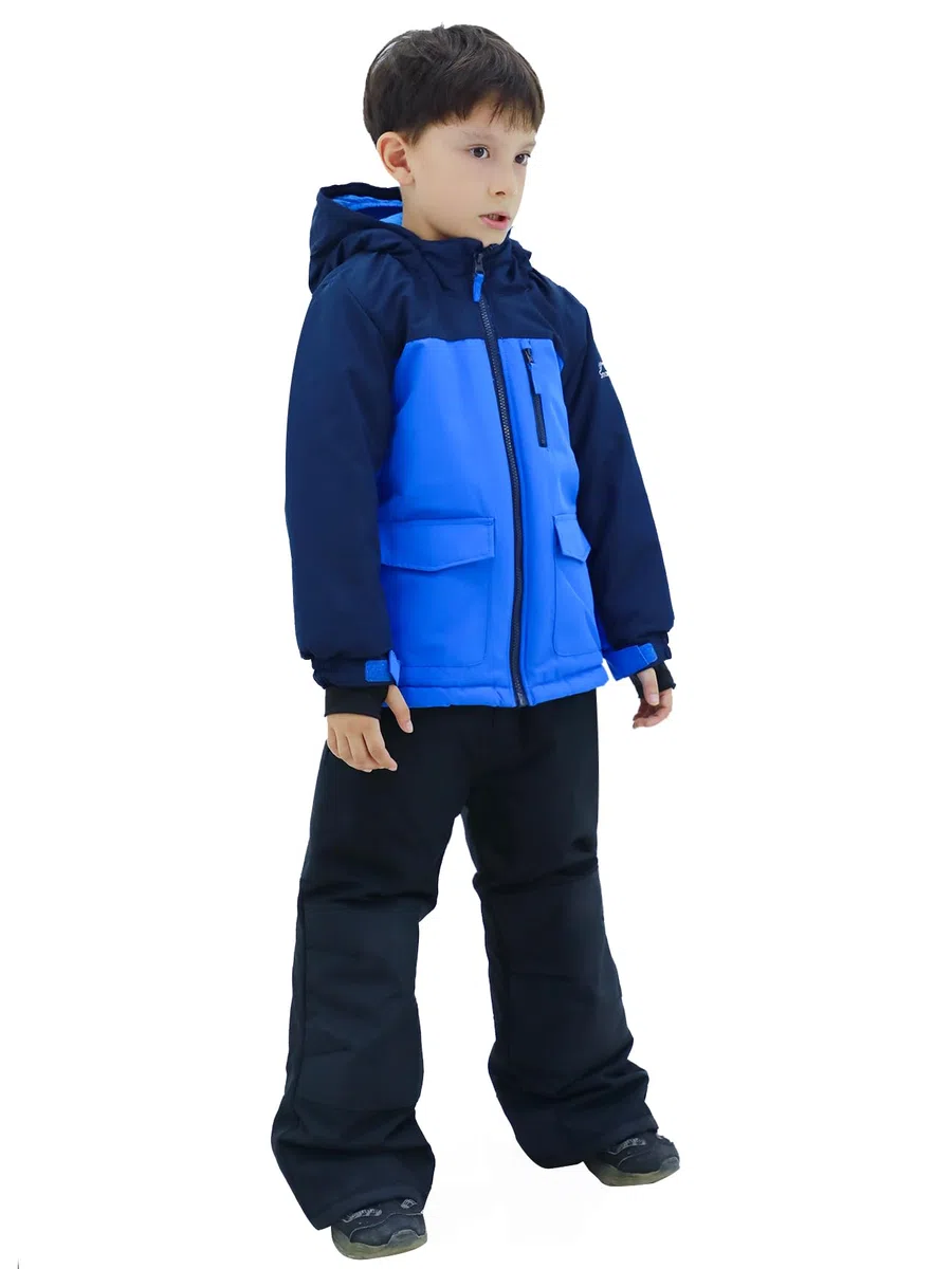 SMONTY COZY Jungen Schneeanzug mit Kapuze, wasserabweisend, Skianzug, winddicht, Winteranzug