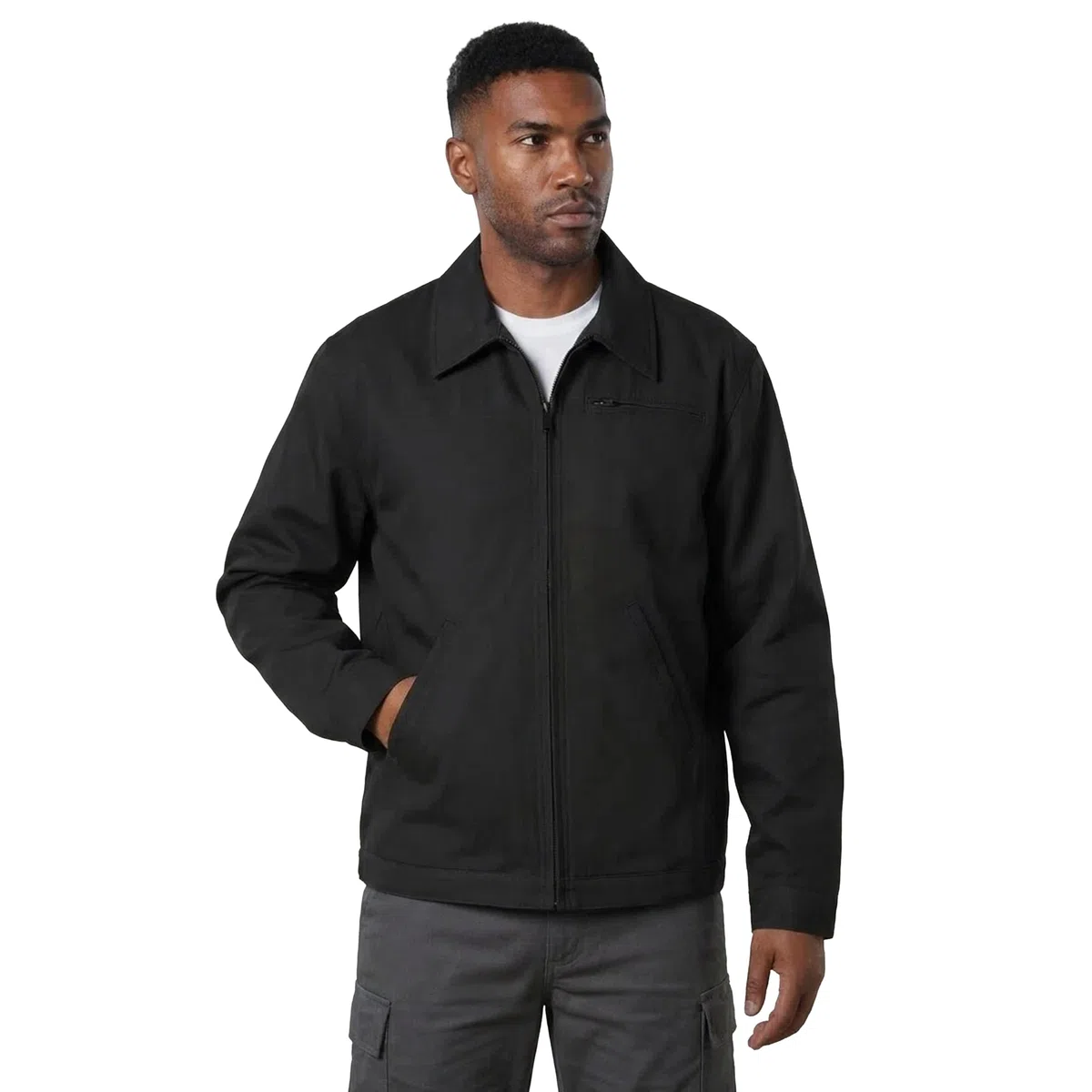 Herren Arbeitsjacke 100% Baumwolle - Multi-Taschen, Komfortable Passform,Robust & Vielseitig – Ideal für Bau & Outdoor-Arbeiten