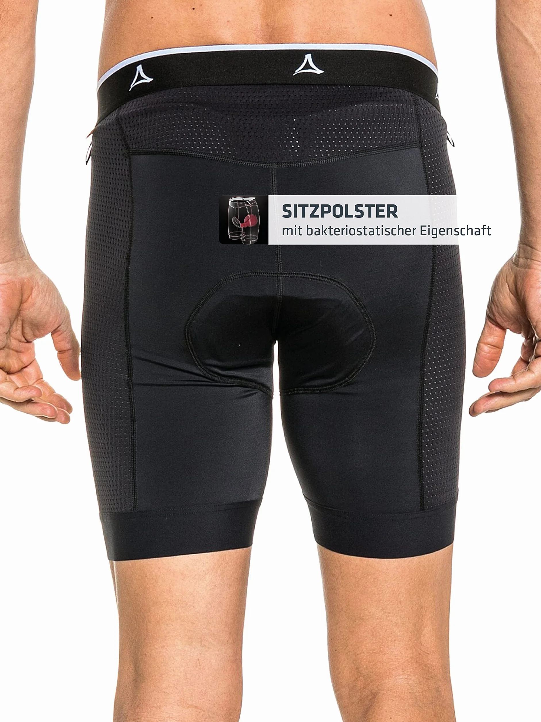Schöffel Herren Skin Pants 8h M, atmungsaktive Stretch-Radhose mit Polster und Bodymapping, Fahrrad Unterhosen mit bakteriostatischer Silbernitrat-Behandlung