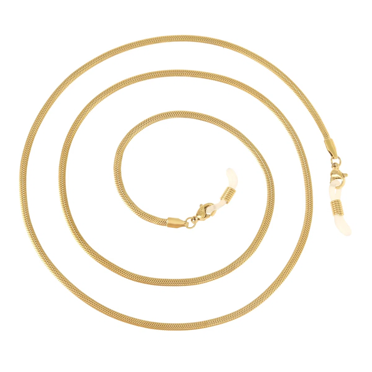 Made by Nami Brillenkette Damen & Herren Brillenband Schlangen Design Gold oder Silber 70cm