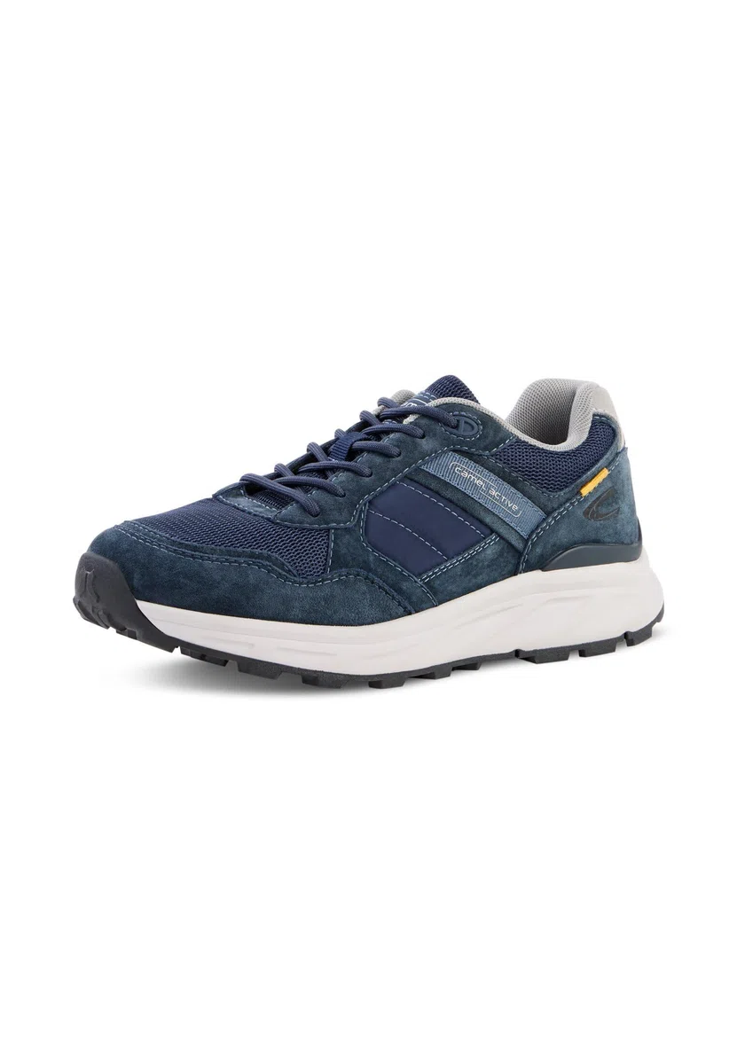 camel active Herren Sneaker mit Komfort Sohle | atmungsaktiver Schuh aus einem Nubuk Textil Mix mit einer bequemen Sohle