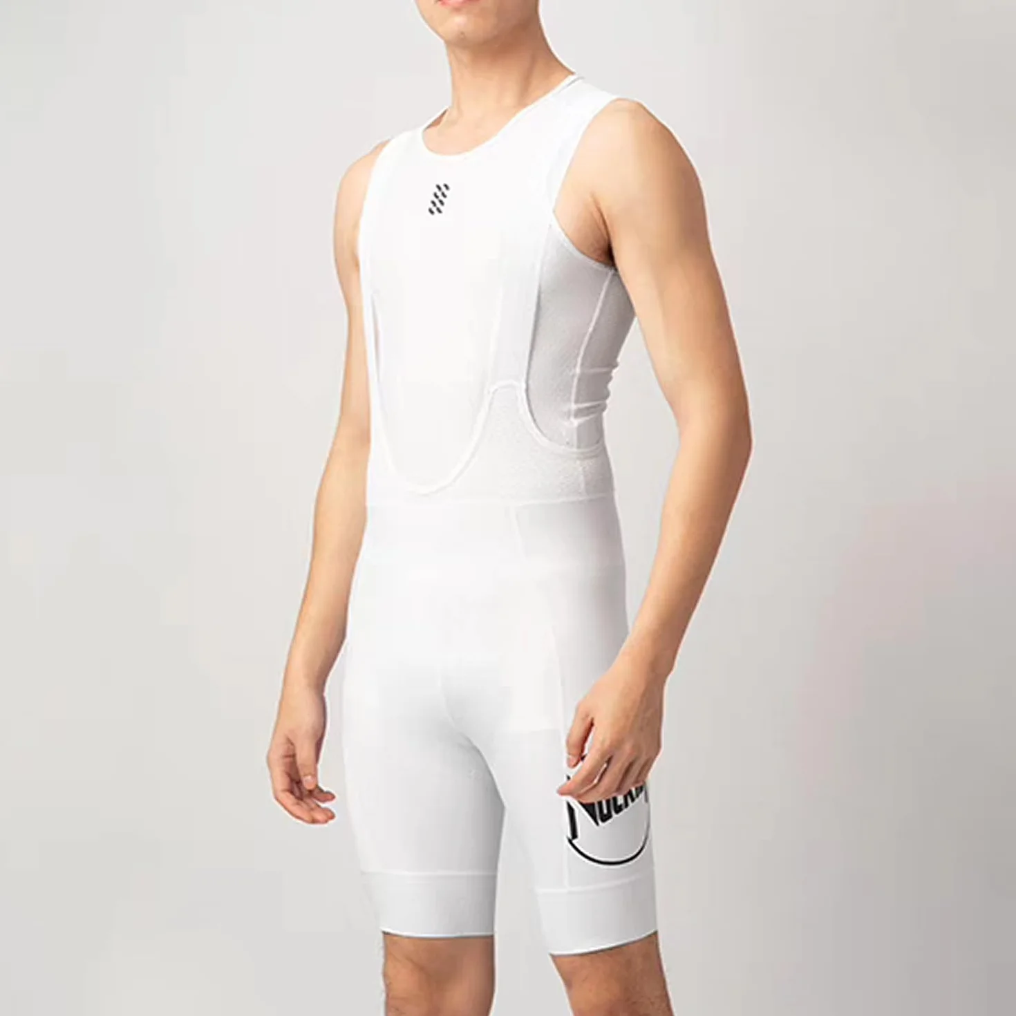 NUCKILY Herren Wettkampf-Fahrrad-Trägerhose, 4D-gepolsterte Fahrrad-Trägerhose mit Taschen, Pro Race Bike Shorts