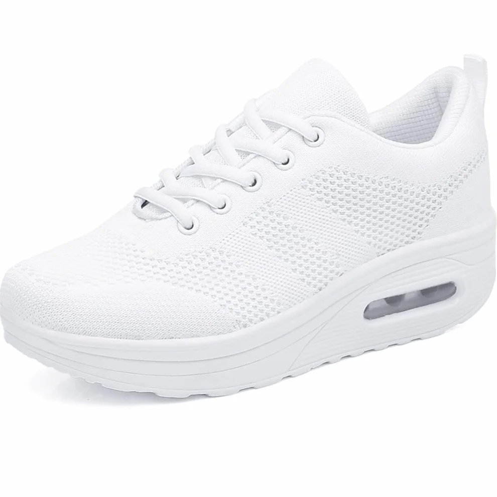 Sisttke Damen Outdoor Leicht Atmungsaktive Plateau Turnschuhe Sportschuhe Mesh Laufschuhe