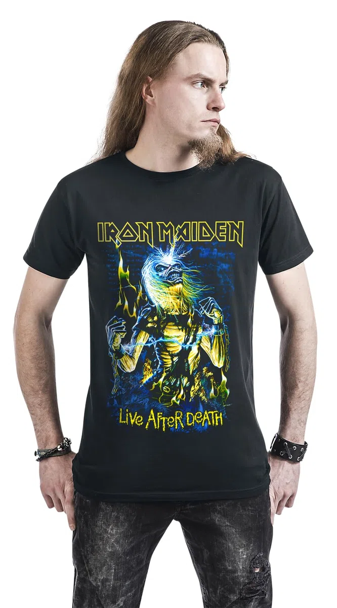 Iron Maiden Live After Death Männer T-Shirt schwarz Band-Merch, Bands