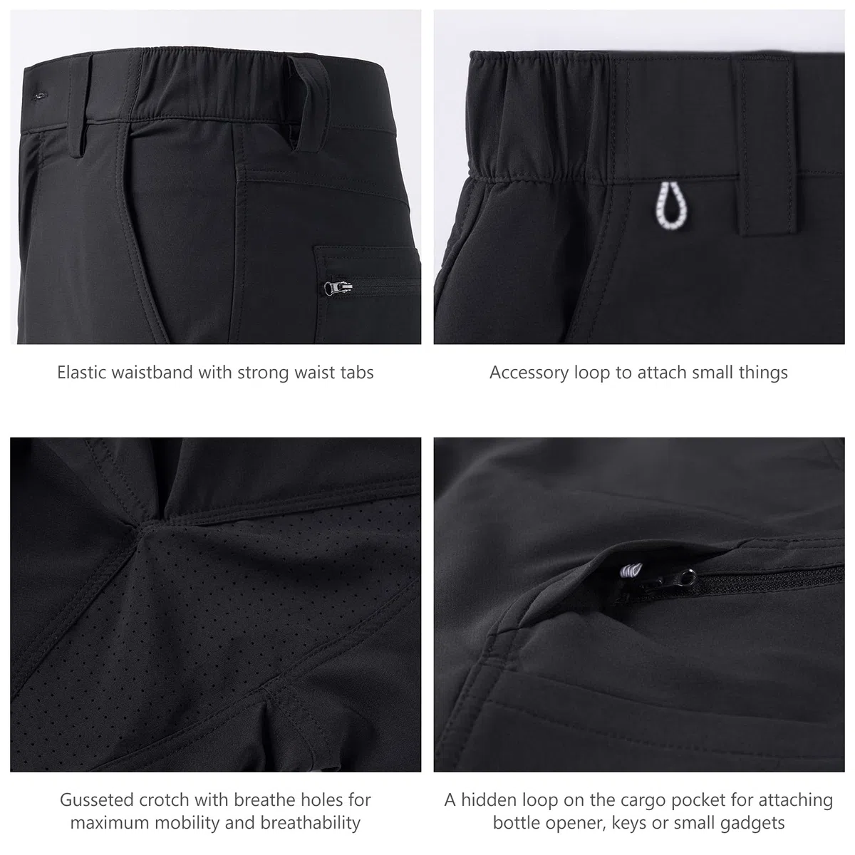 Bassdash FP01M 10,5 Zoll Angel Shorts Kurze Hose für Herren schnell trocknend UPF 50+ wasserabweisend