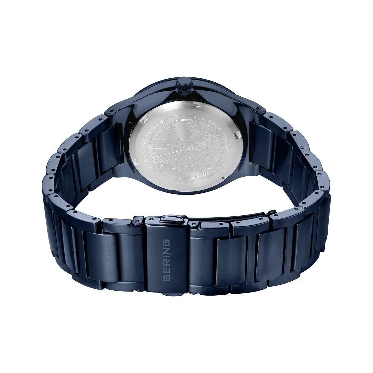 Bering Herren Solar Uhr | Armbanduhr 39 mm Titangehäuse und Zifferblatt | Titanband mit Titanelementen | 10 ATM | 15239
