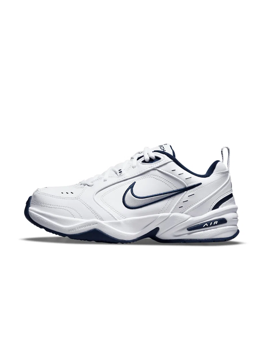Nike Herren Air Monarch Iv Sneaker, Weiße Metallic Silver Midnight Navy, 47 EU