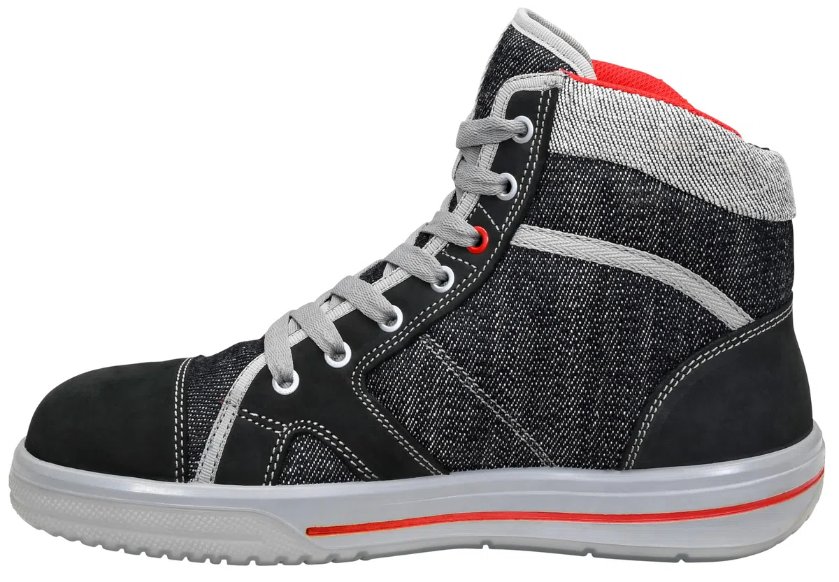 ELTEN Sicherheitsschuhe SENSATION Mid ESD S2, Damen und Herren, Leder/Textil, Stahlkappe, leicht, sportlich, Schwarz, Größe: 42