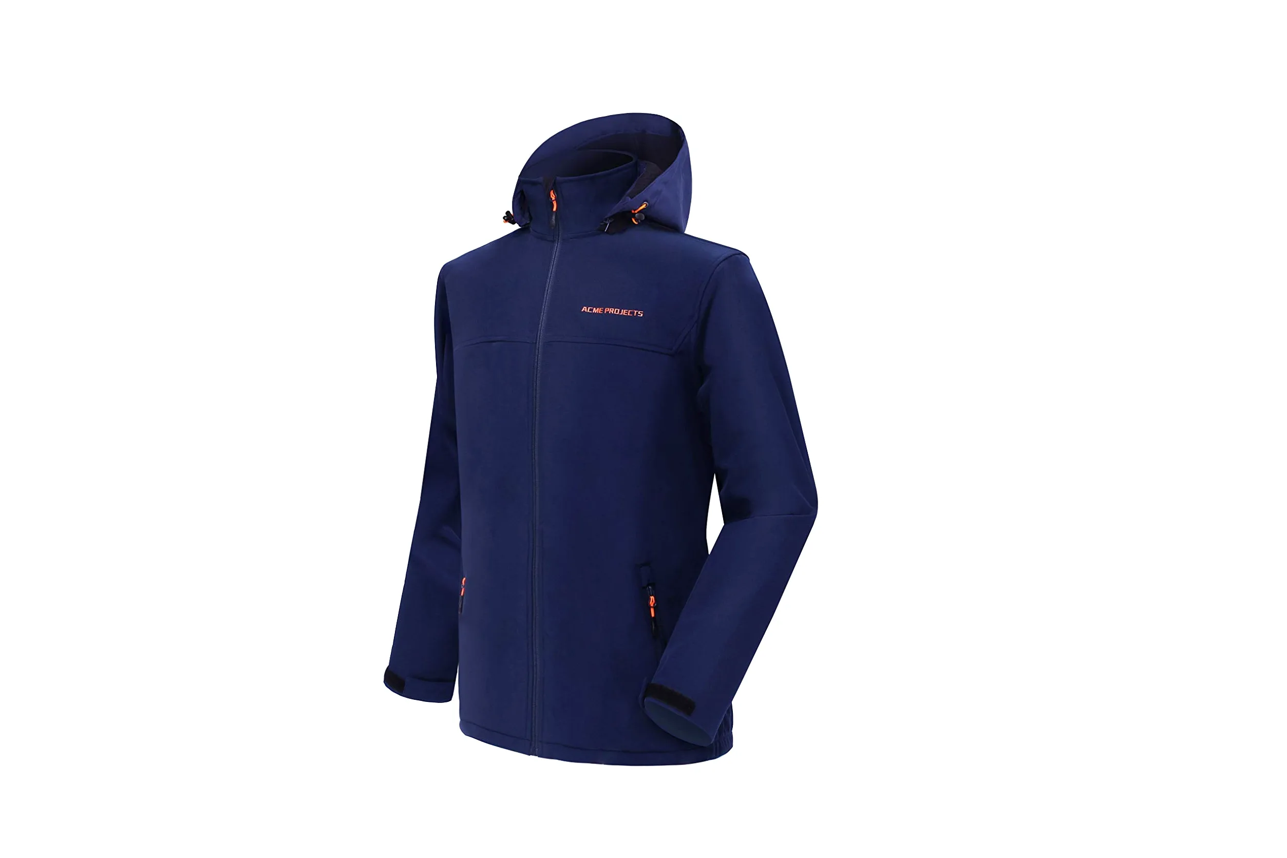 Acme Projects Fleece-Gefütterte Softshell-Jacke Herren Abnehmbare Kapuze Wasserdicht Winddicht Atmungsaktiv 8000mm/5000g YKK-Reißverschluss Wandern Radfahren Camping
