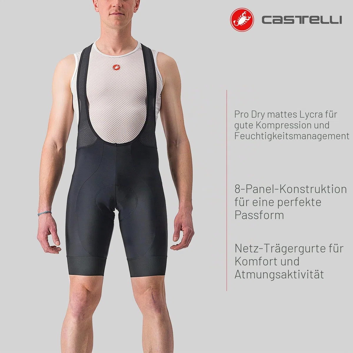 Castelli Herren Shorts Entrata 2 Bibshort