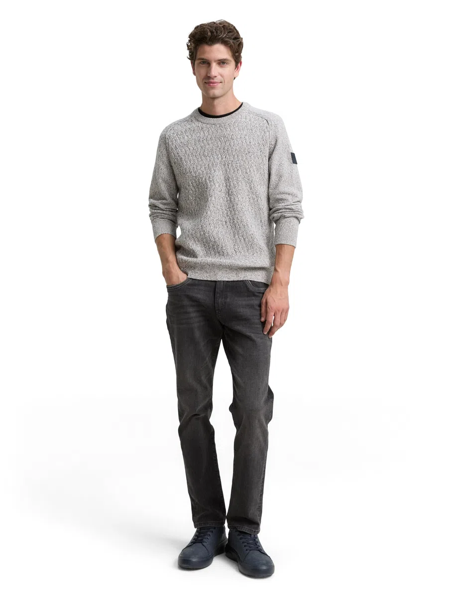 TOM TAILOR Herren Strickpullover aus Baumwolle