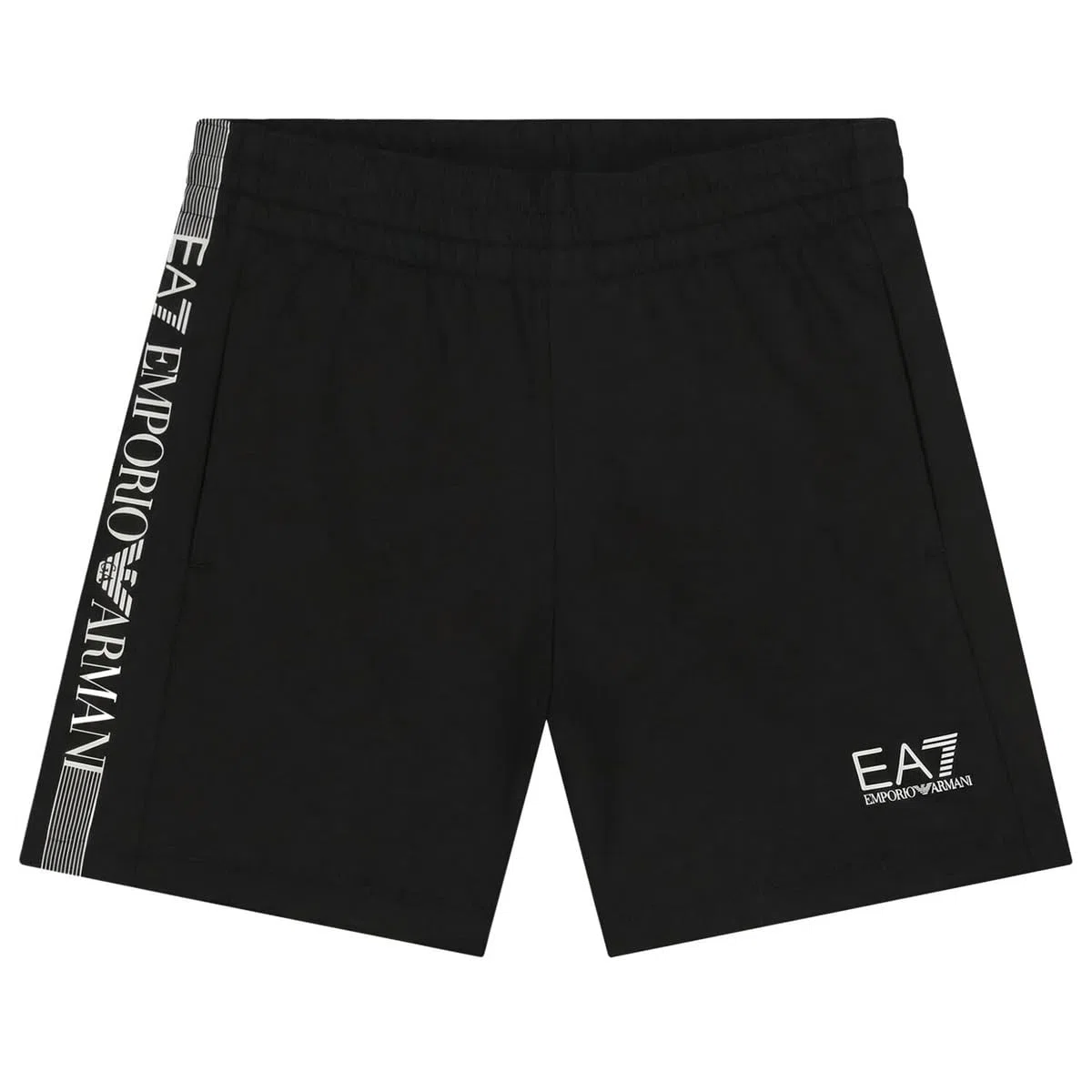 Emporio Armani EA7 7B000267 Logo Series Set aus T-Shirt und Shorts aus Baumwolljersey für Kinder und Jugendliche