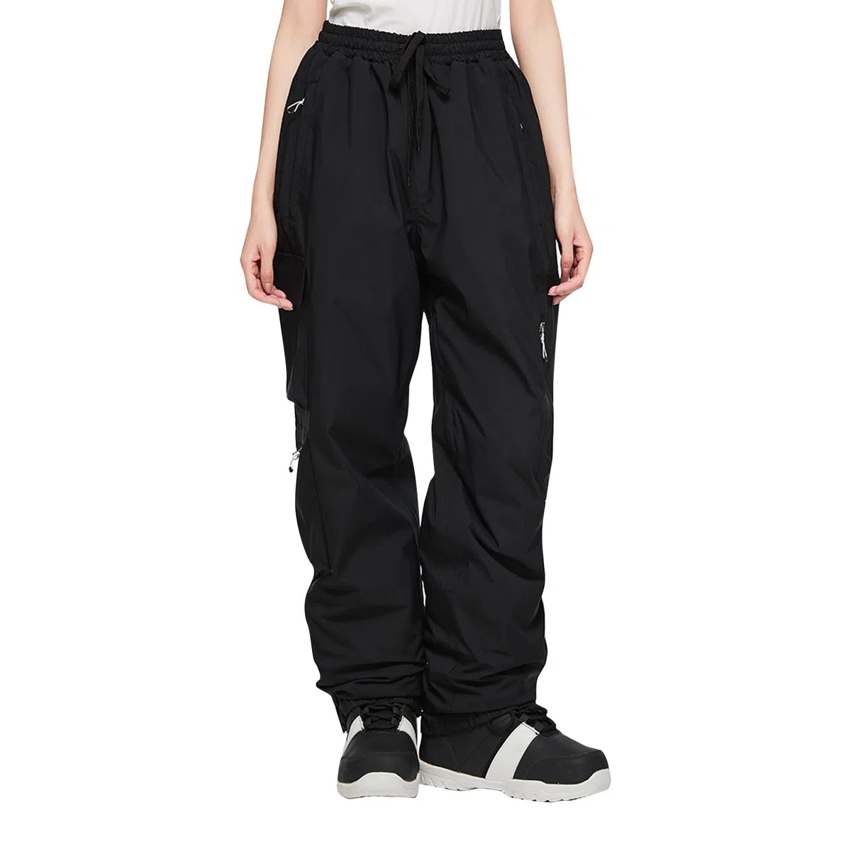 Snowboardhose Damen Herren Baggy Wasserdicht Mit Gummibund Skihose Damen Herren Lang Winter Dicke Warm Schneehose Herren Damen Atmungsaktiv Outdoor Thermo Gummizug Ski Hosen für Männer Frauen