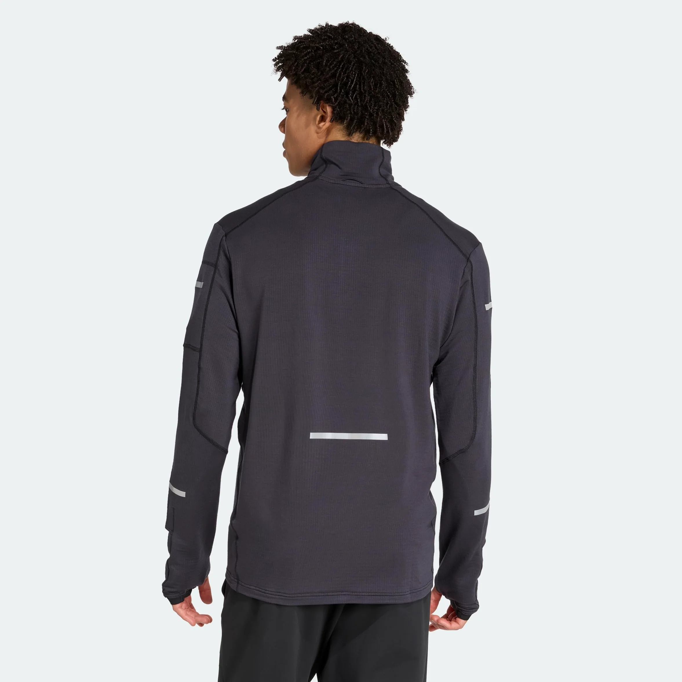 adidas Men's Adi365 Running Climawarm+ Laufshirt mit Reißverschluss bis zur Brust