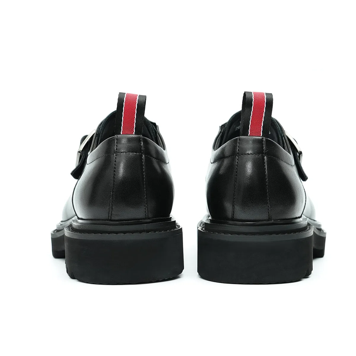 Generisch Herren Echtes Leder Atmungsaktive Dicke Sohle Schuhe Business Casual Schnalle Schuhe