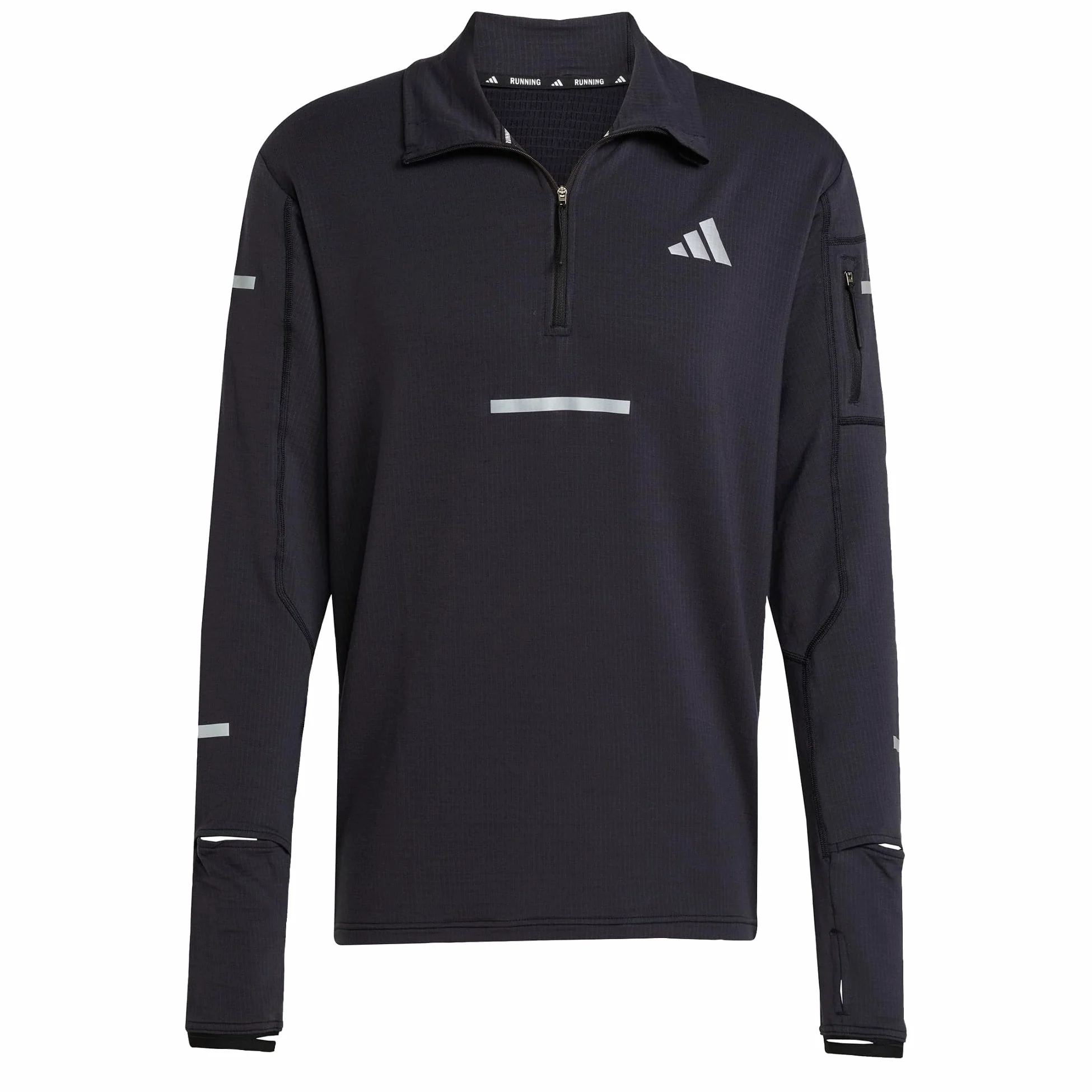 adidas Men's Adi365 Running Climawarm+ Laufshirt mit Reißverschluss bis zur Brust