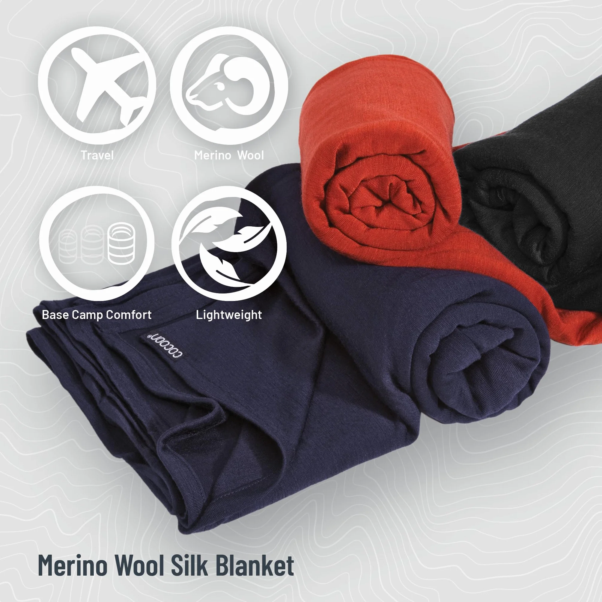 Cocoon Travel Blanket Merinowolle/Seide - Dark Terracotta
