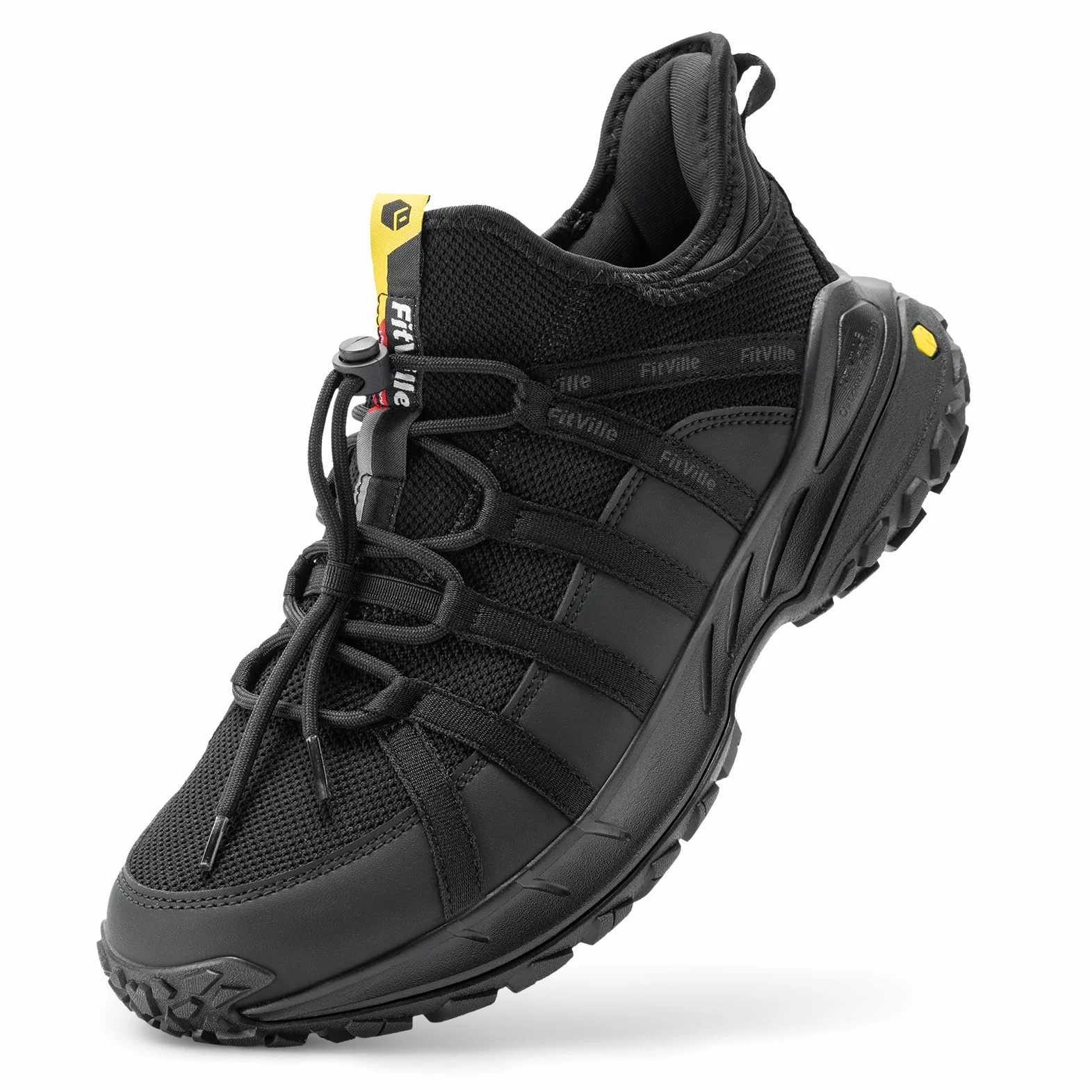 FitVille Wanderschuhe Herren Extra Breit Trekkingschuhe rutschfeste Slip On Outdoor Schuhe Atmungsaktiv Bergschuhe Leicht Walkingschuhe Weit Herren Sneaker