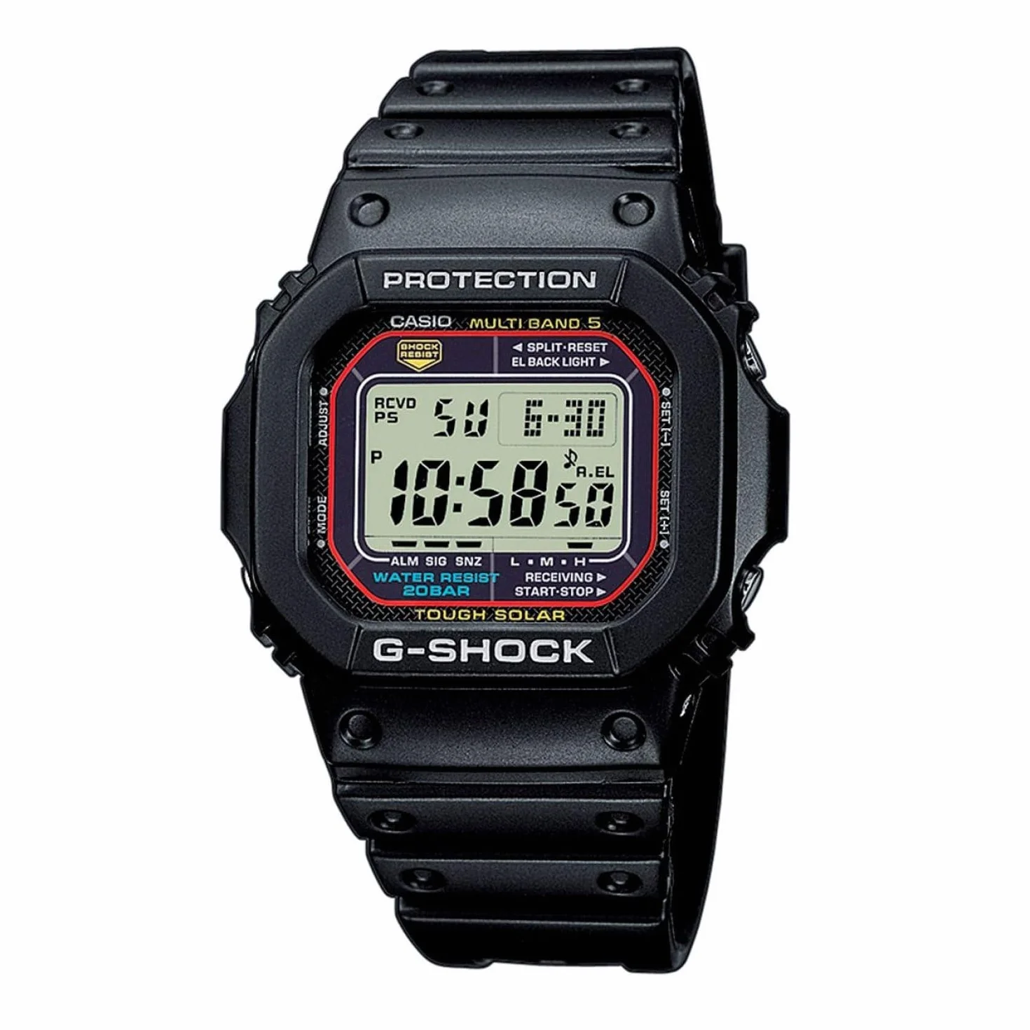 Casio G-Shock Multiband 6 funkgesteuertes schwarzes Harzarmband GW-M5610U-1ER