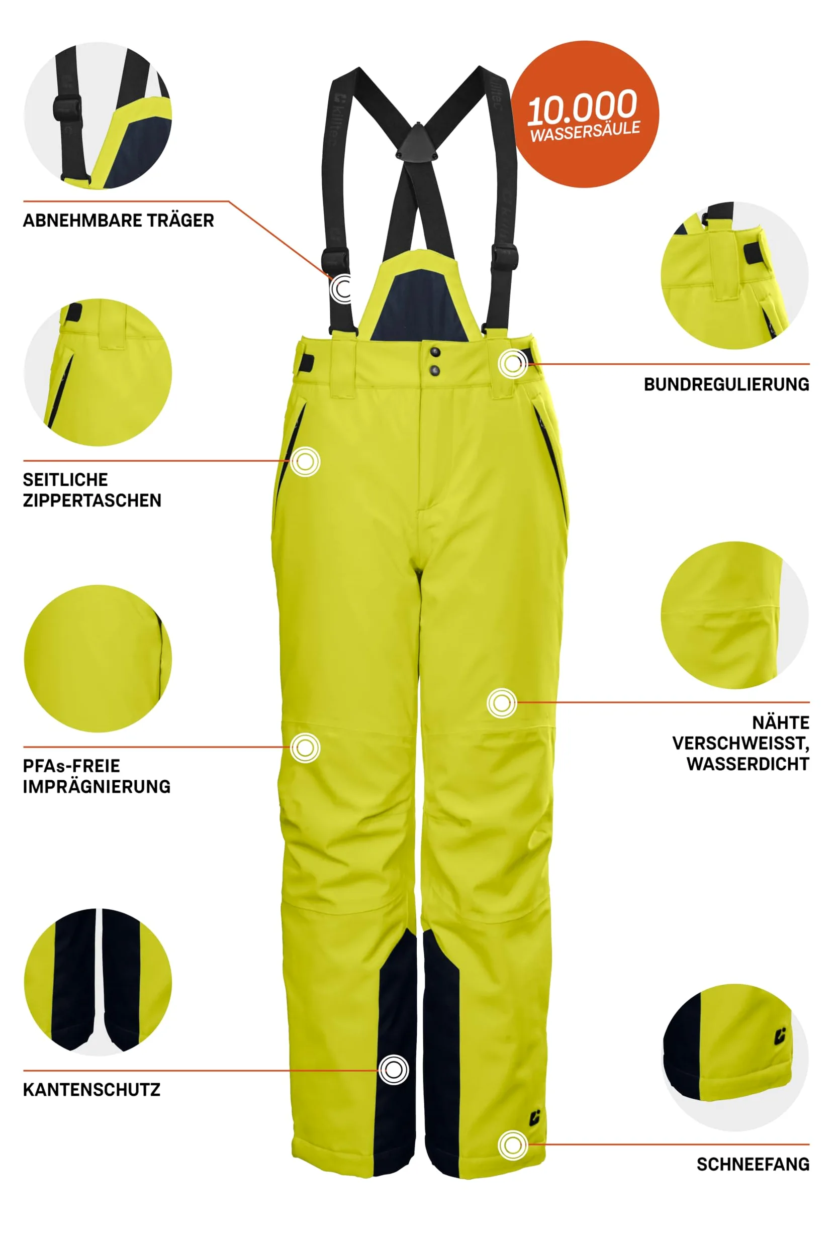 Killtec Jungen Latzhose KSW 79 BYS SKI PNTS