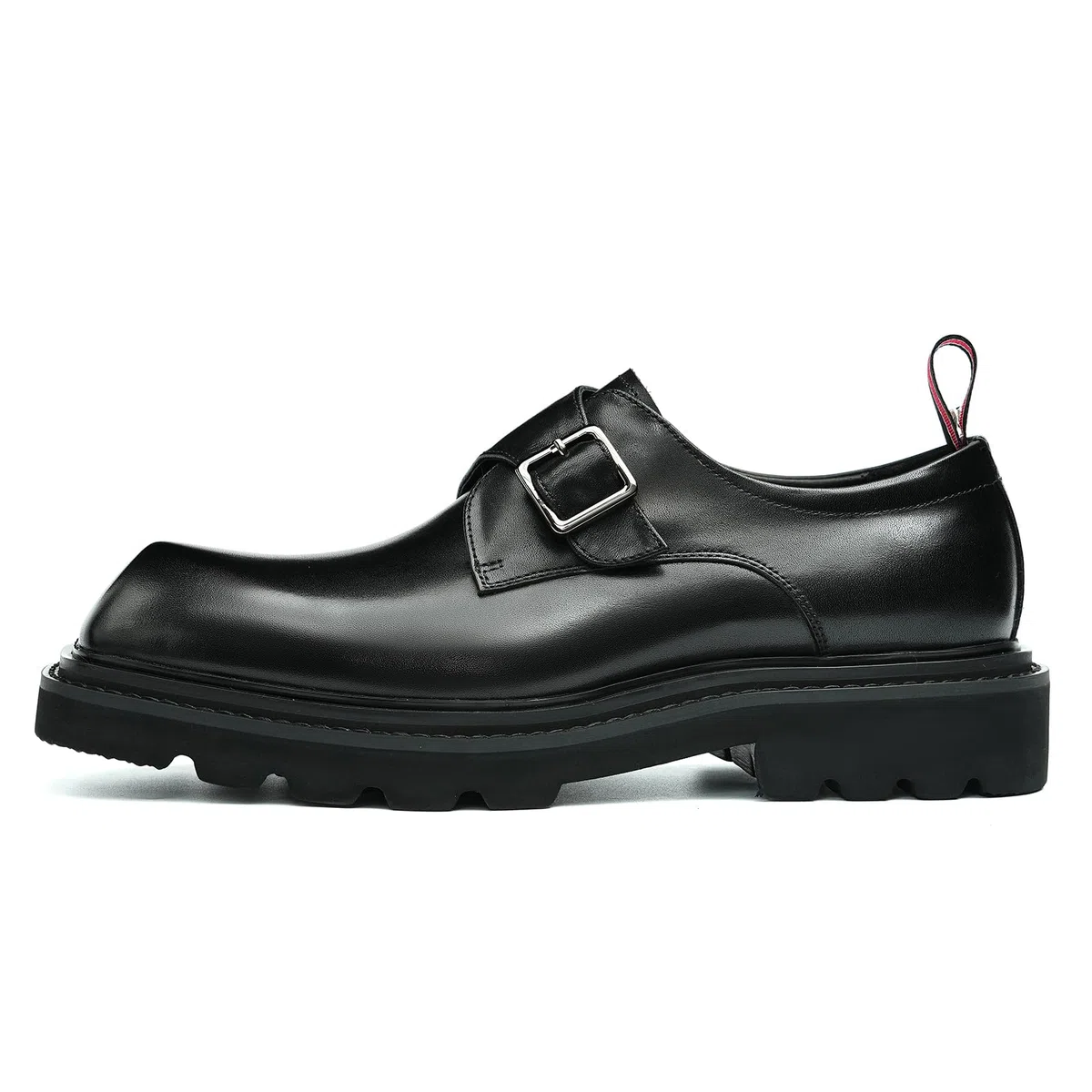 Generisch Herren Echtes Leder Atmungsaktive Dicke Sohle Schuhe Business Casual Schnalle Schuhe
